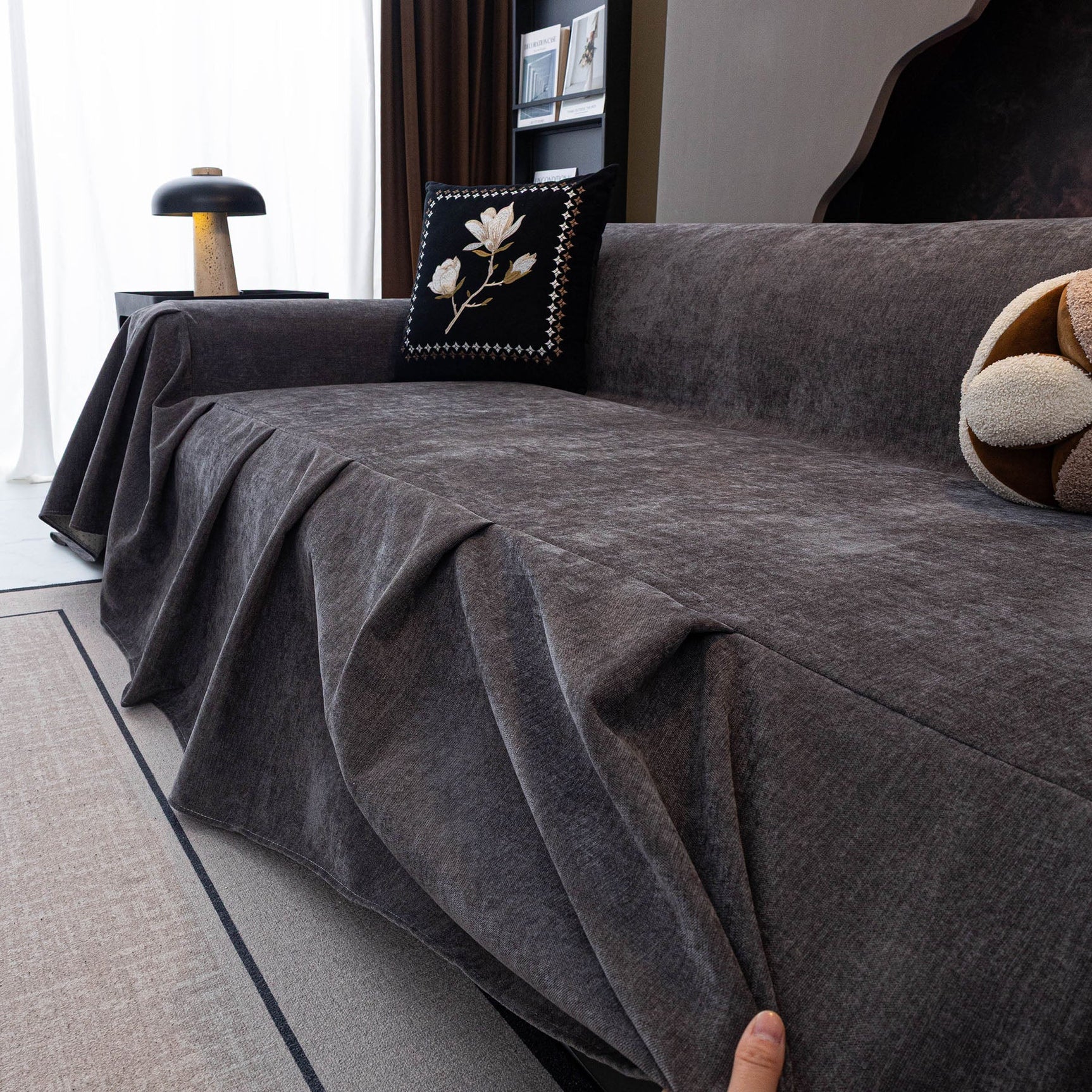 Waterproof Couch Cover Throw, Non Slip Furniture Protector for Leather & Fabric Sofa - Ornate Home