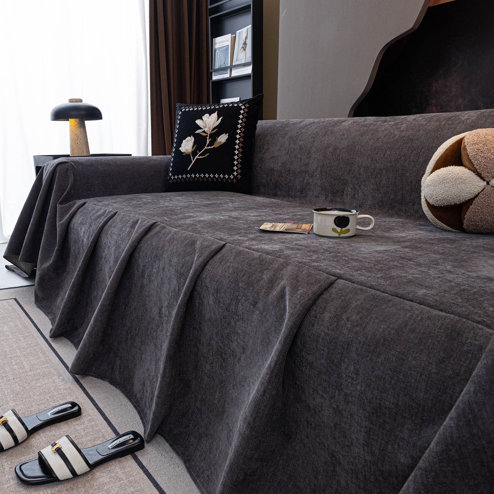 Waterproof Couch Cover Throw, Non Slip Furniture Protector for Leather & Fabric Sofa - Ornate Home