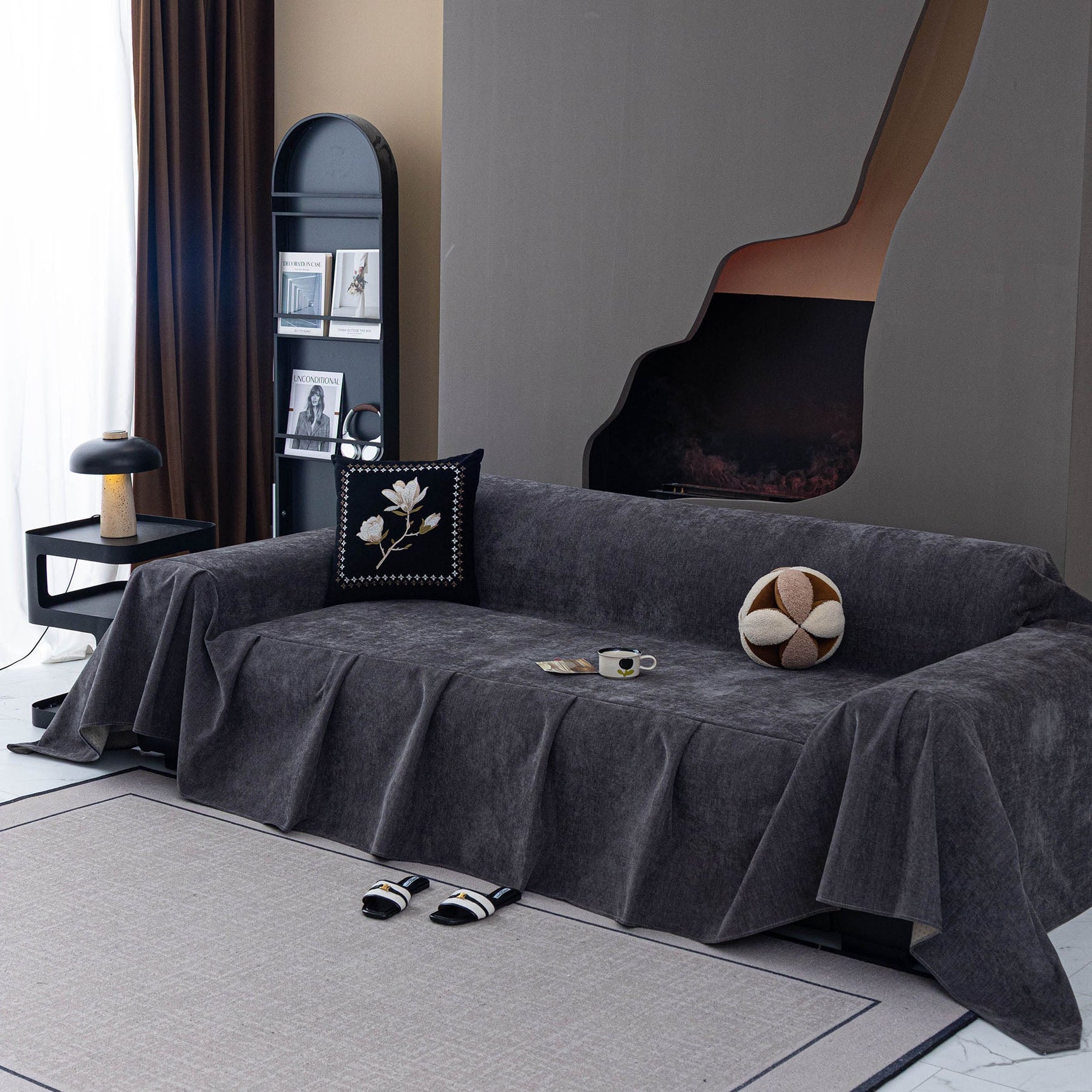 Waterproof Couch Cover Throw, Non Slip Furniture Protector for Leather & Fabric Sofa - Ornate Home