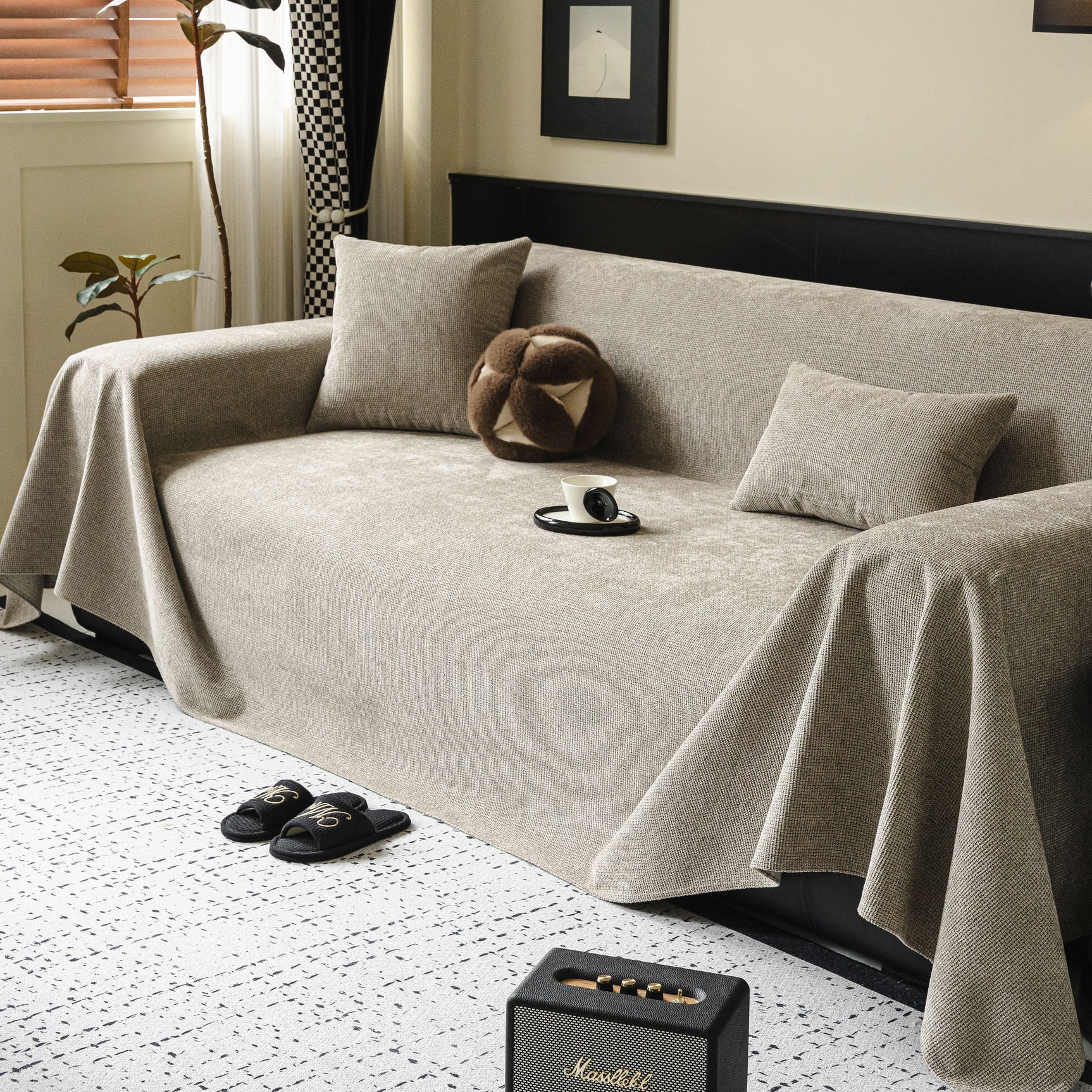 Waterproof Couch Throw Cover for Dogs, Non Slip Slipcover for Leather Fabric Sofa - Ornate Home
