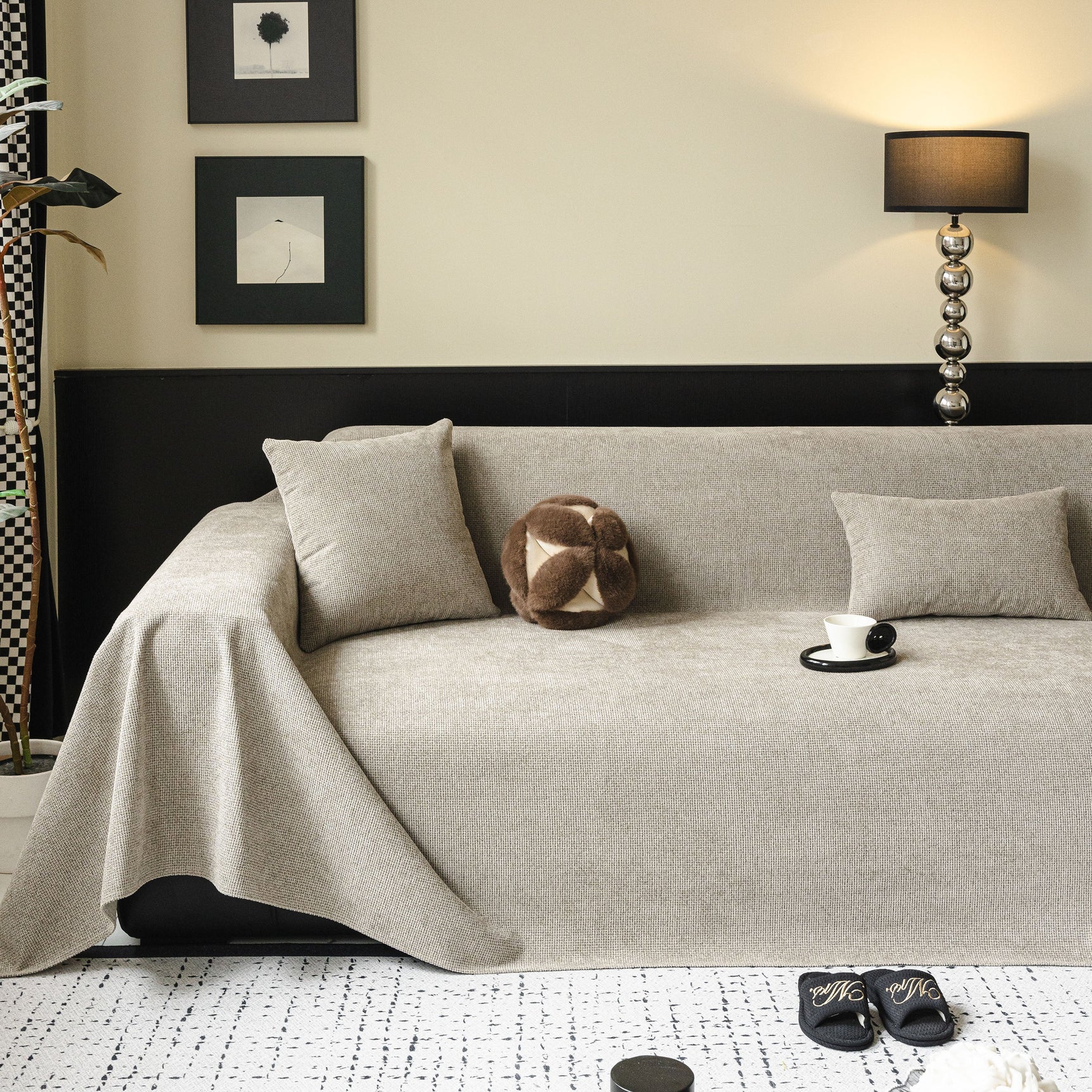 Waterproof Couch Throw Cover for Dogs, Non Slip Slipcover for Leather Fabric Sofa - Ornate Home