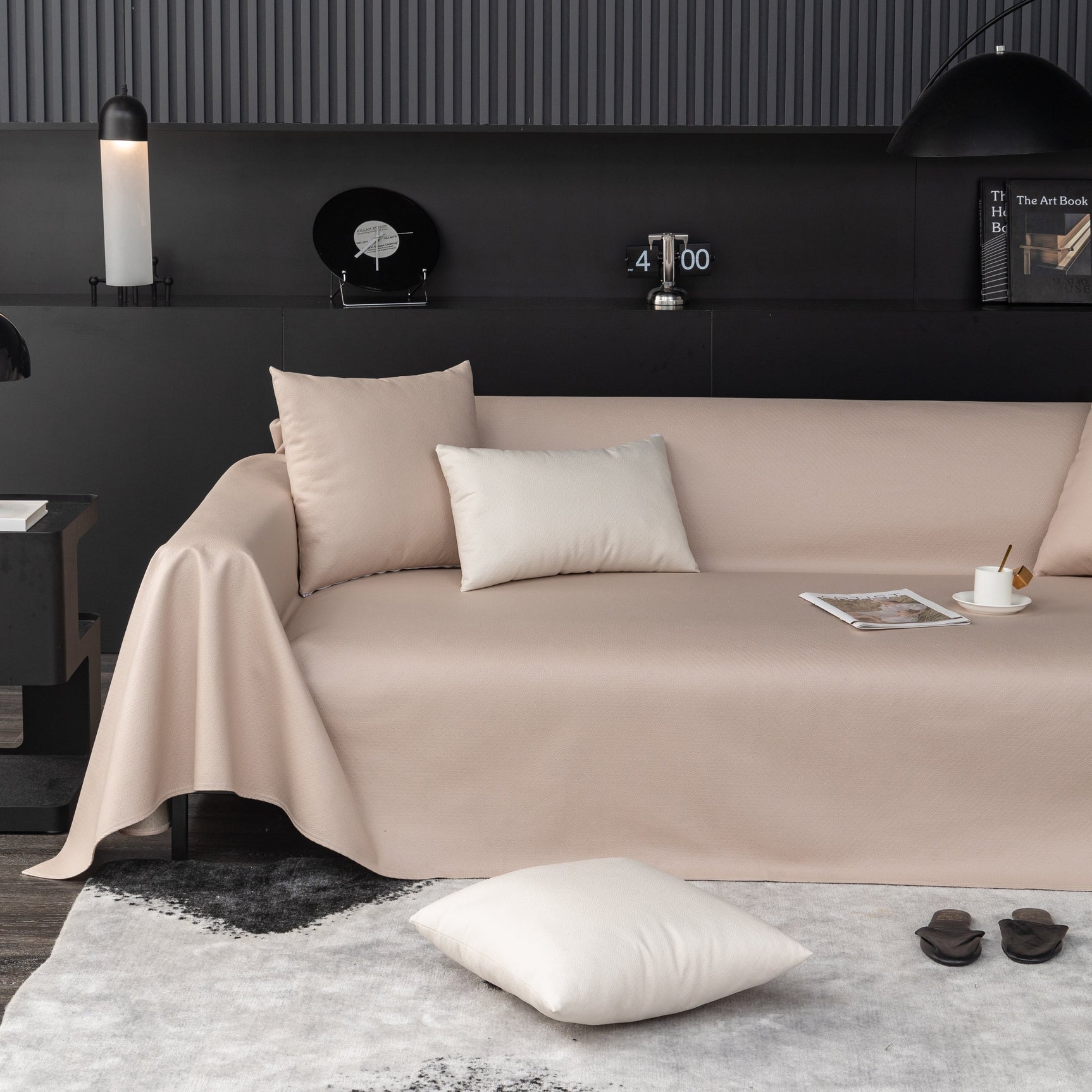 Waterproof Faux Leather Couch Throw Covers, Pet Couch Cover, Non Slip Furniture Covers for Leather Sofas - Ornate Home