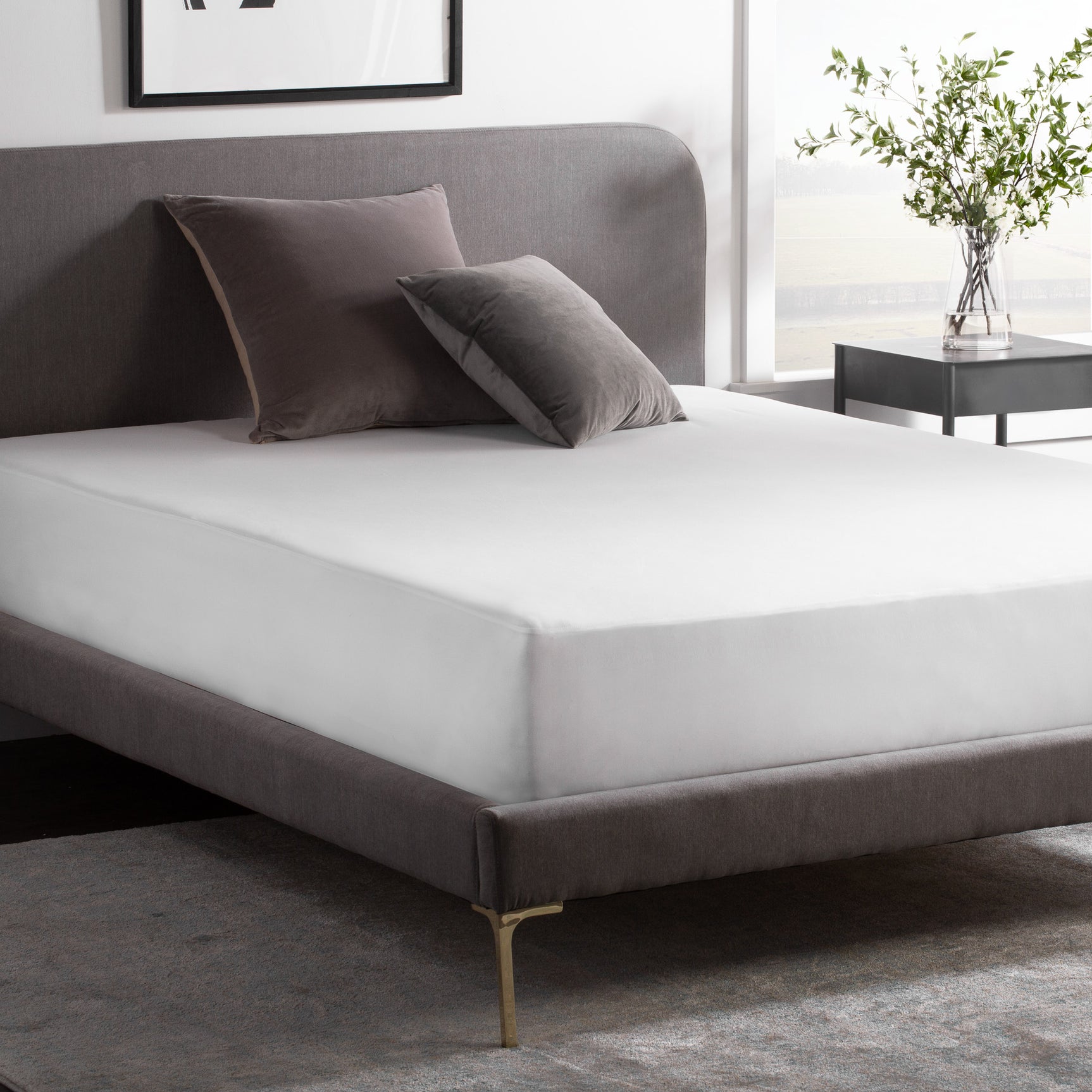 Waterproof Jersey White Cal King Mattress Protector - Ornate Home