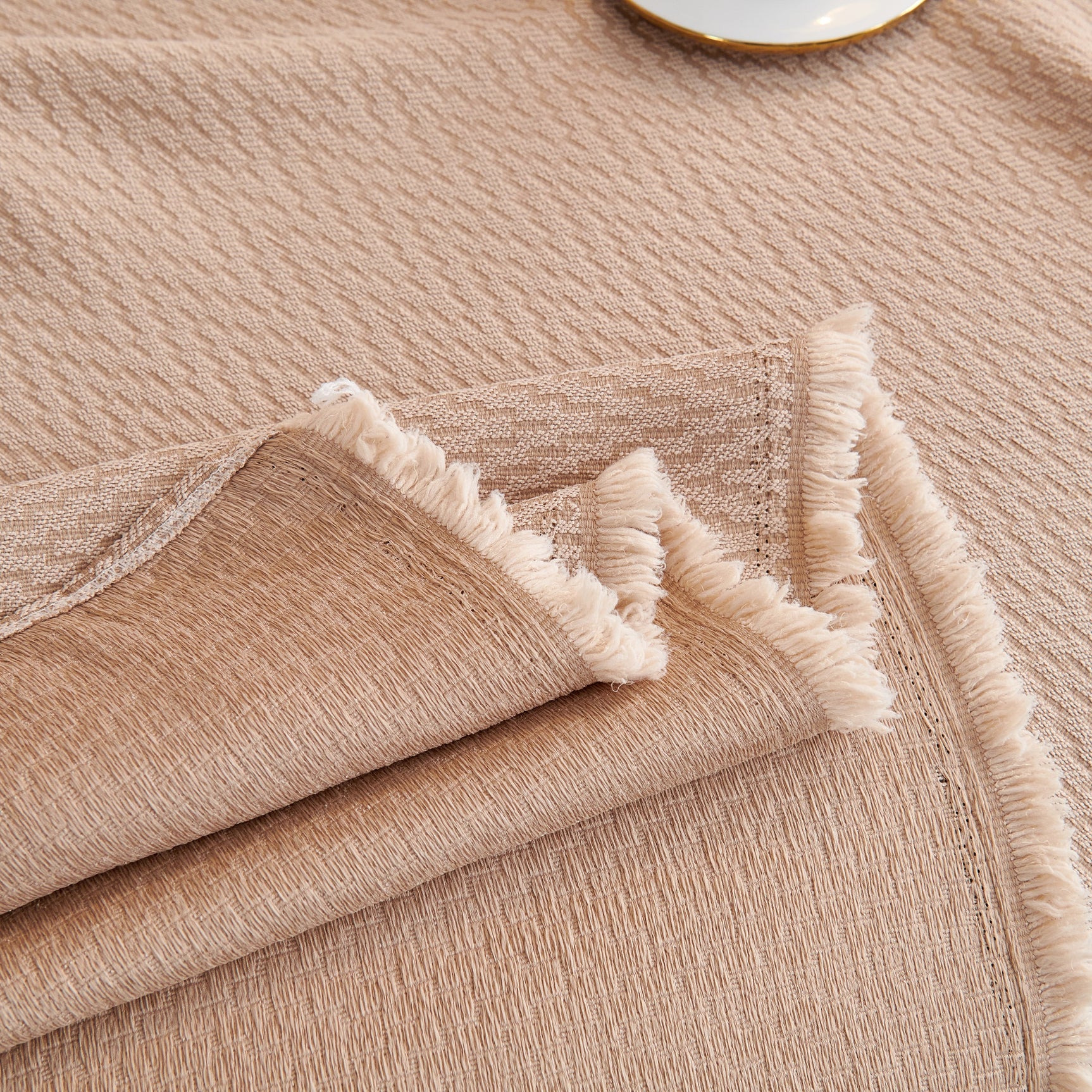 Waterproof Scratch Proof Herringbone Large Throw Blanket for Couch, Chenille Couch Cushion Covers for Pets - Ornate Home