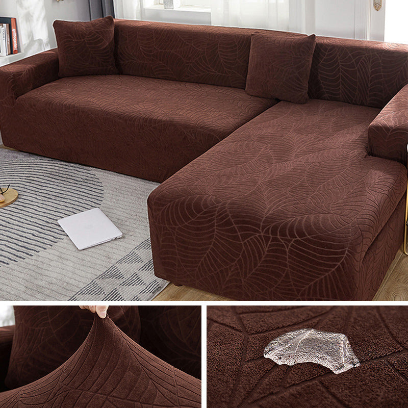 Waterproof Sofa Covers for 1/2/3/4 Seater Jacquard Solid Couches Elastic L Shaped Sofa Cover for Living Room Armchair and Couch - Ornate Home