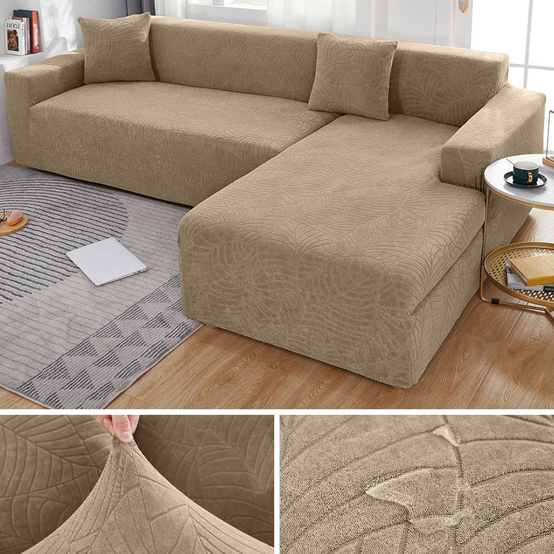 Waterproof Sofa Covers for 1/2/3/4 Seater Jacquard Solid Couches Elastic L Shaped Sofa Cover for Living Room Armchair and Couch - Ornate Home