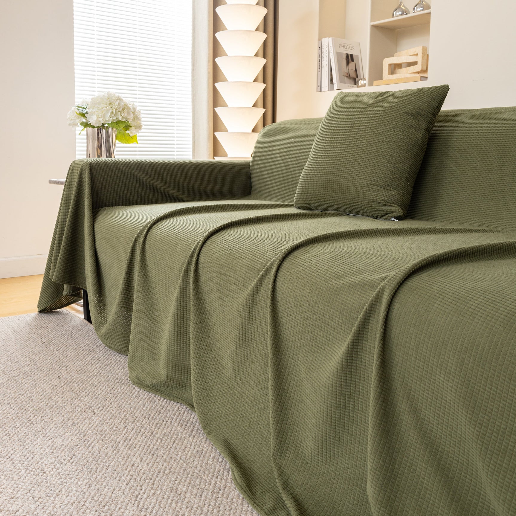 Waterproof Soft Cotton Plush Couch Cover Blanket, Extra Large Furniture Decoration Cover Sofa Slipcovers - Ornate Home