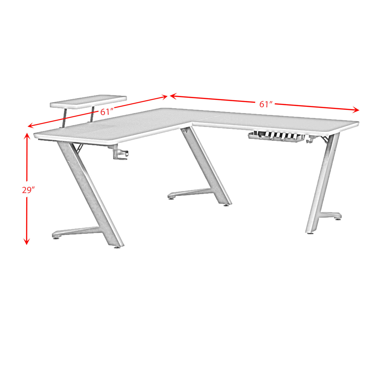 Waterside Black L Shape Desk - Ornate Home