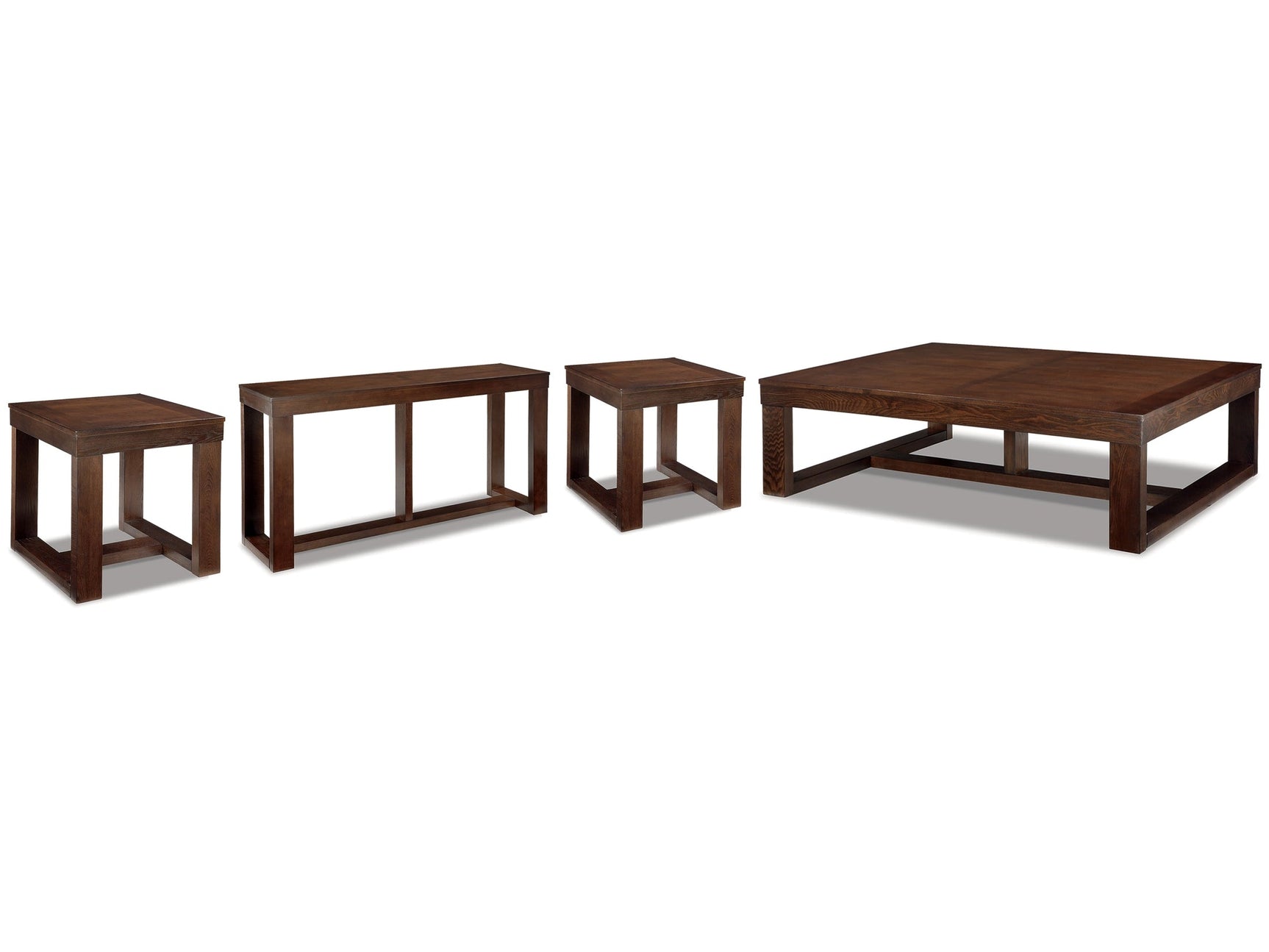 Watson Dark Brown Coffee Table & 2 End Tables w/Console (Online Special Price) - Ornate Home