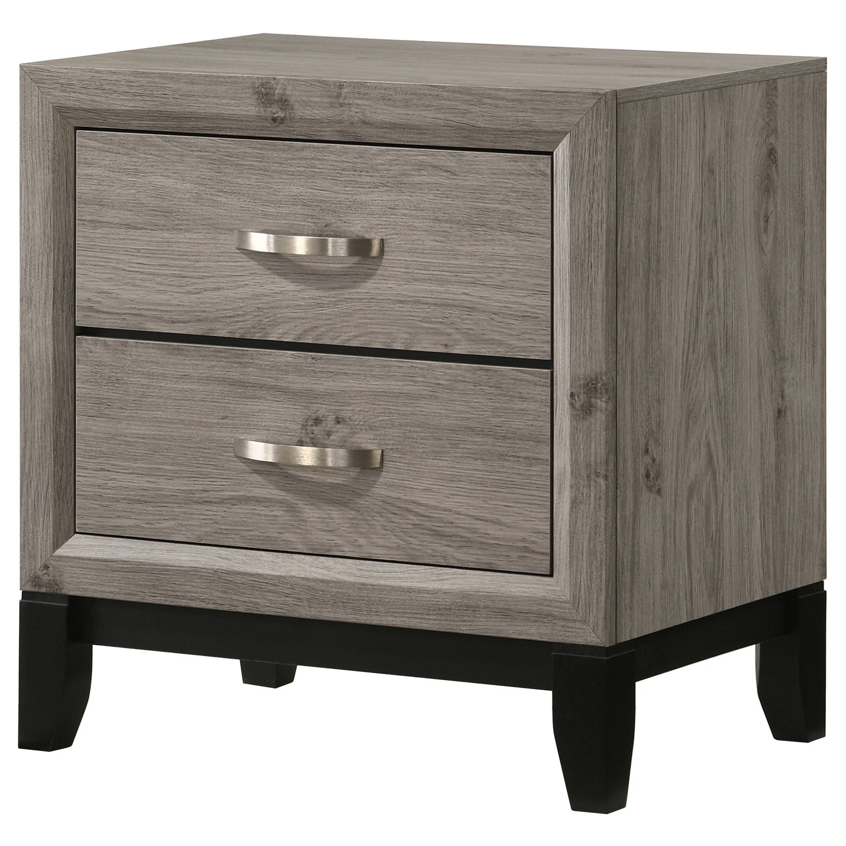 Watson Light Taupe 2-drawer Nightstand Bedside Table - Ornate Home