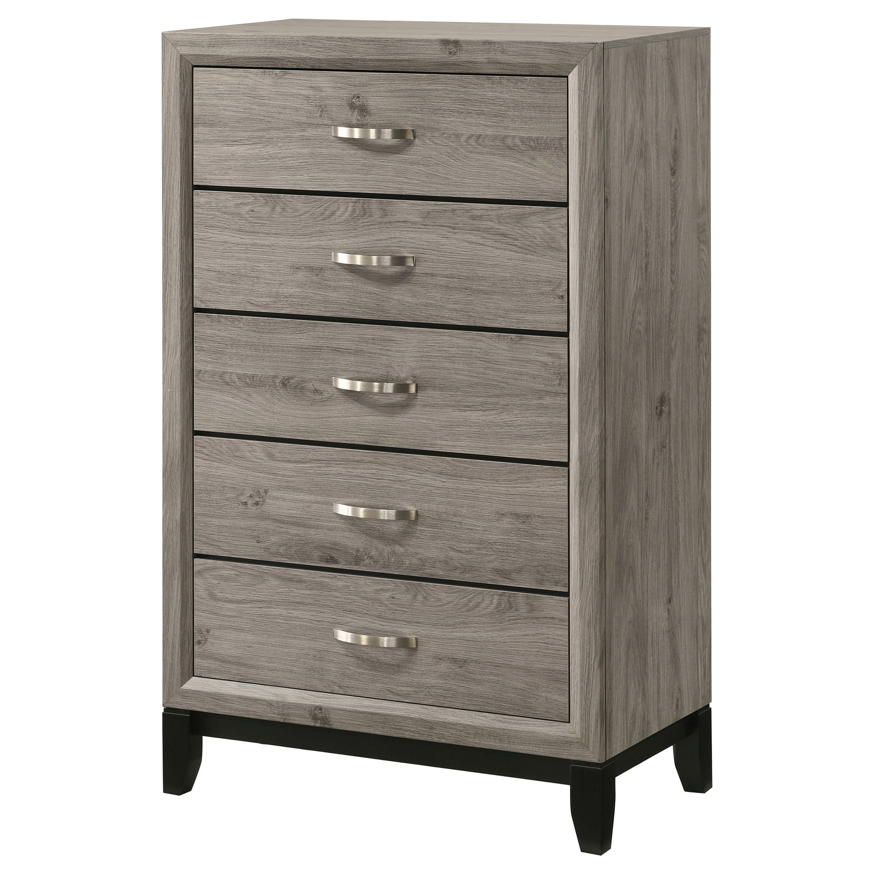 Watson Light Taupe 5-drawer Bedroom Chest of Drawers - Ornate Home