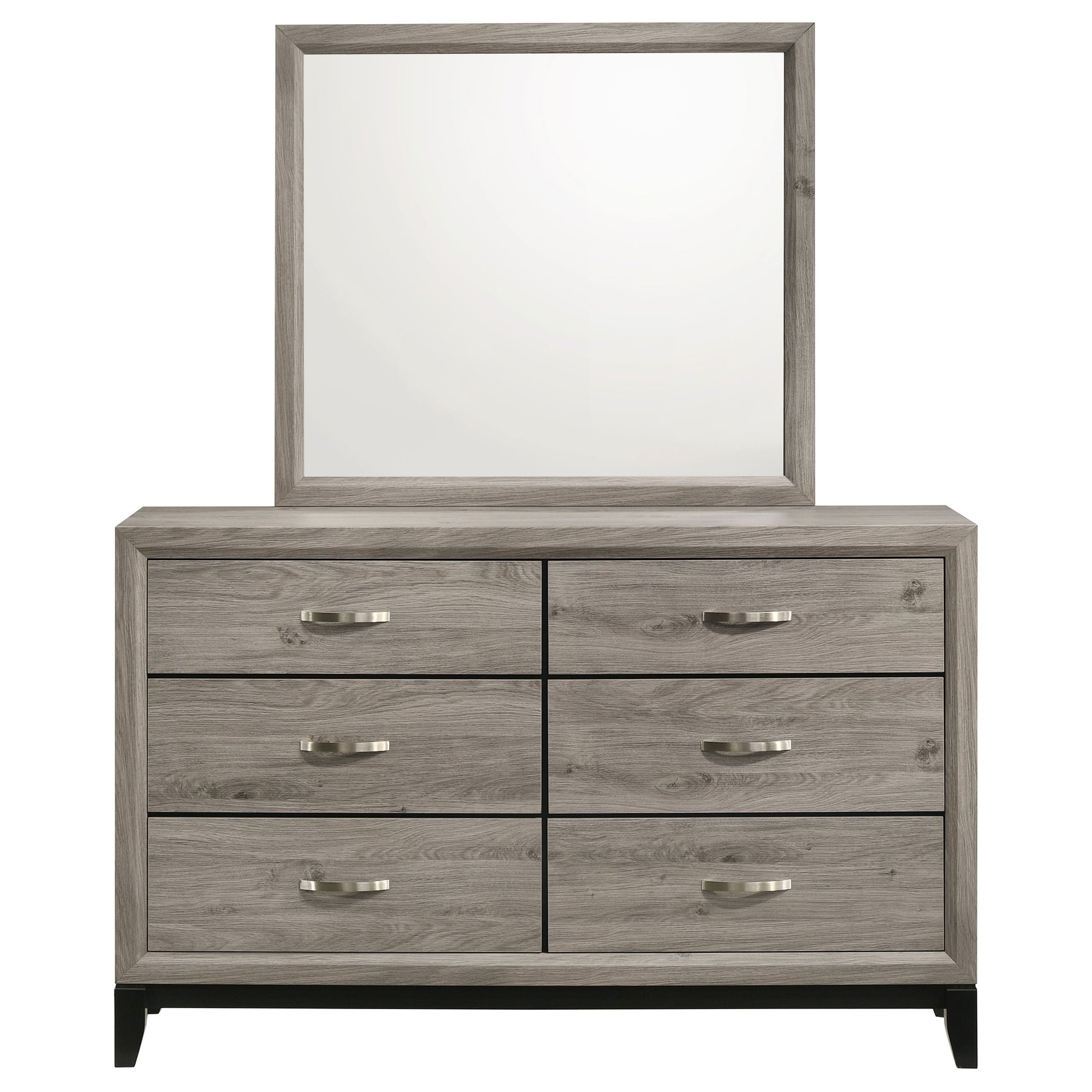 Watson Light Taupe 6-drawer Bedroom Dresser and Mirror - Ornate Home