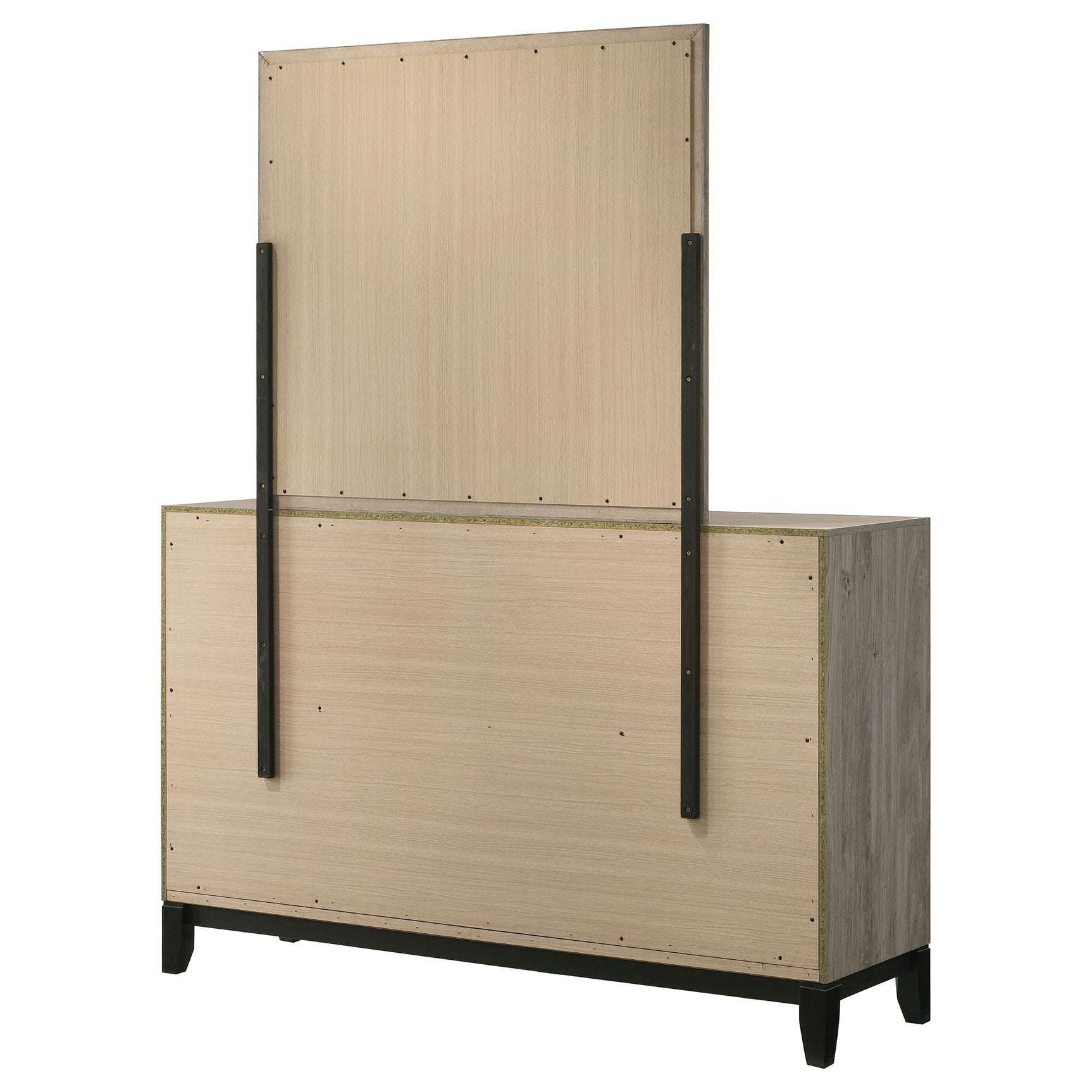 Watson Light Taupe 6-drawer Bedroom Dresser and Mirror - Ornate Home