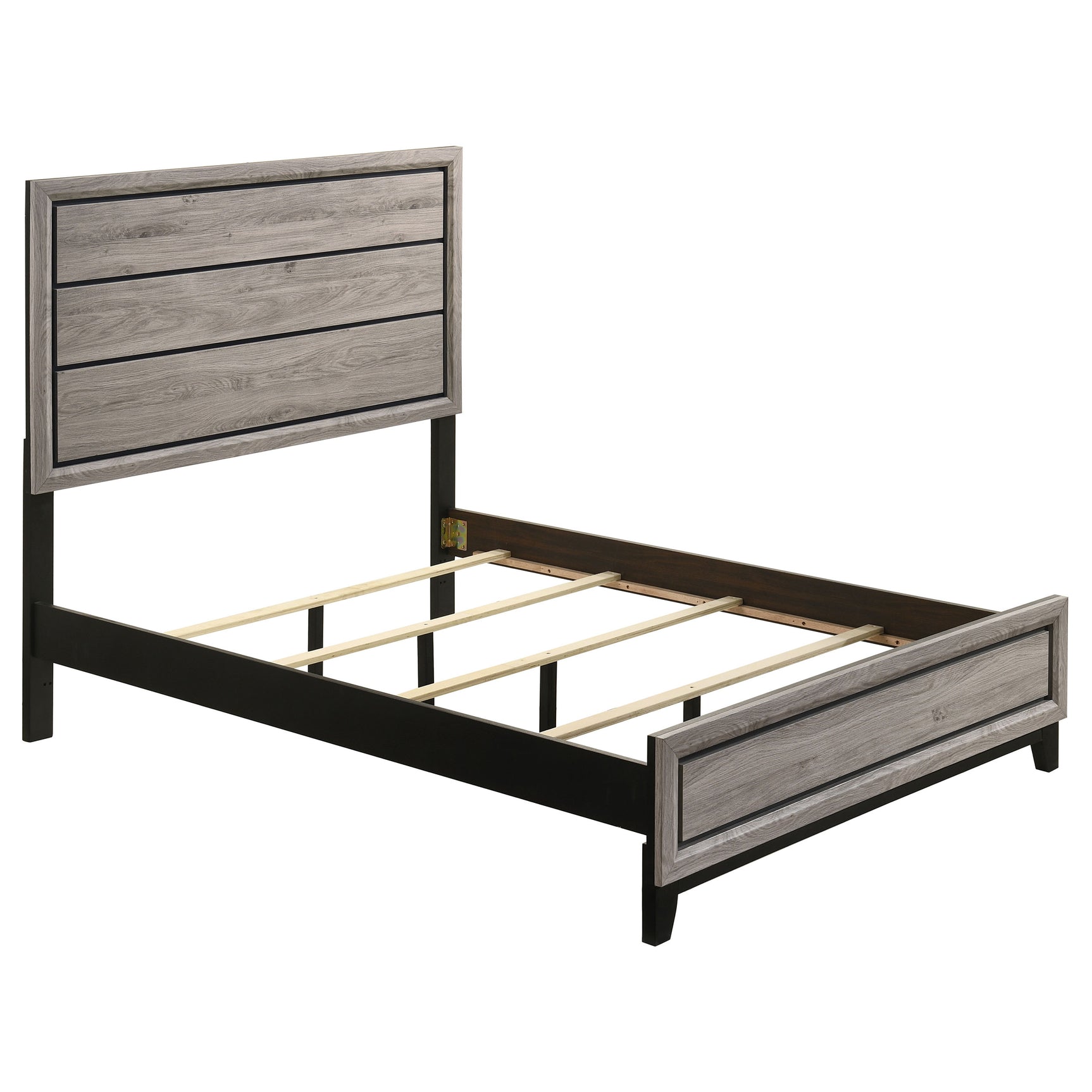 Watson Light Taupe Wood Full Panel Bed - Ornate Home