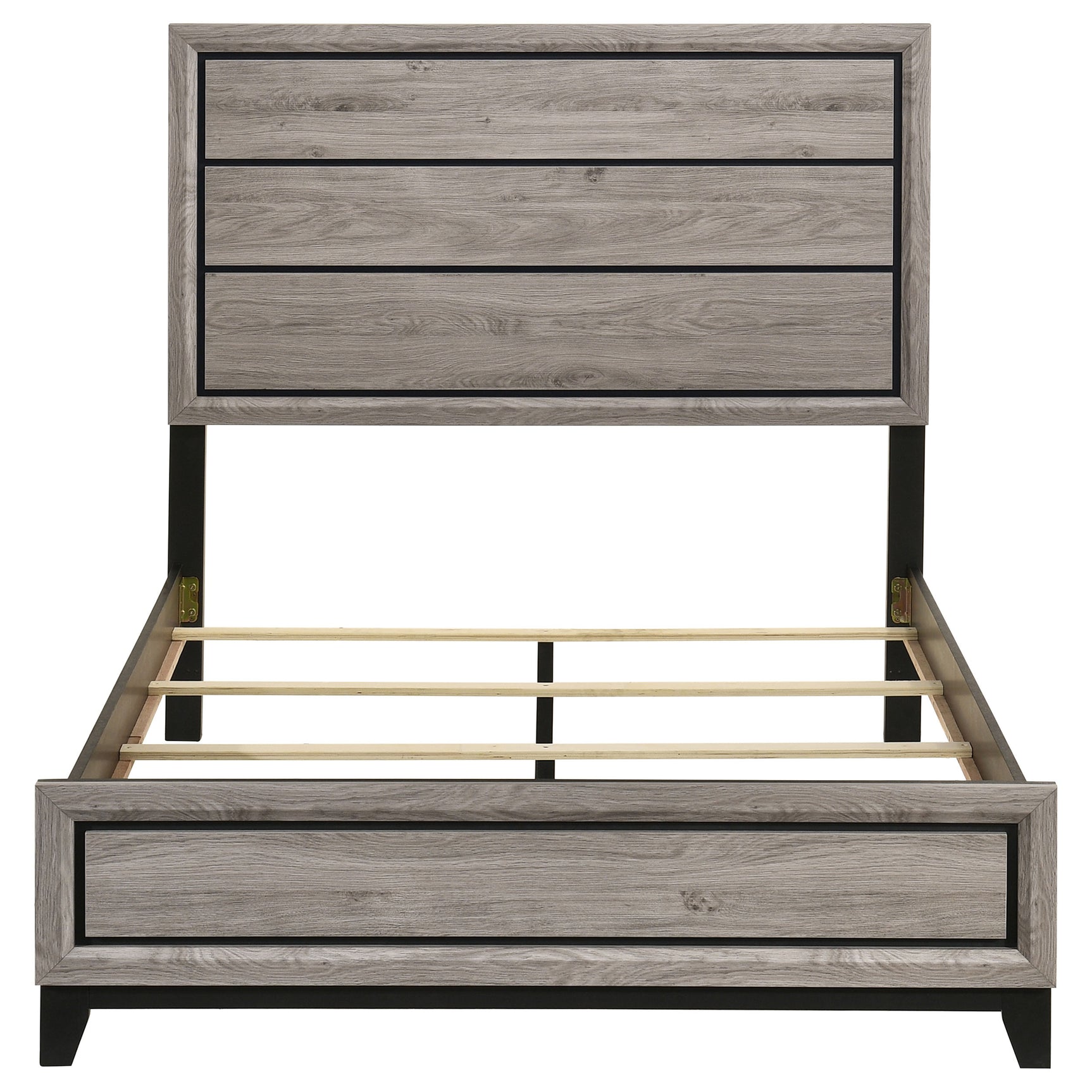 Watson Light Taupe Wood Full Panel Bed - Ornate Home
