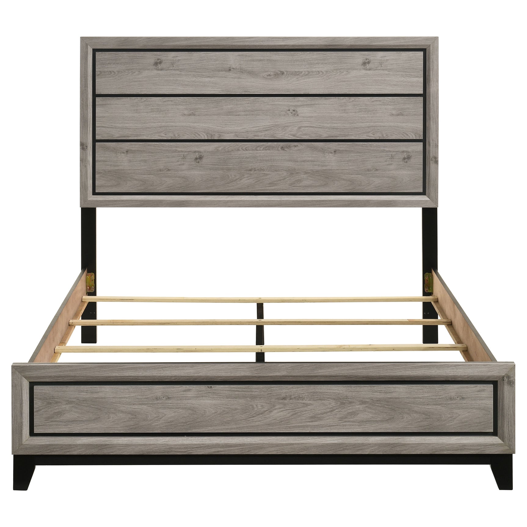 Watson Light Taupe Wood Queen Panel Bed - Ornate Home