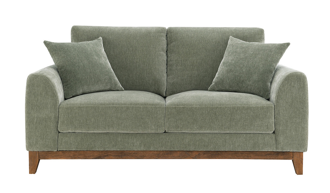 Watton Olive Green Loveseat - Ornate Home