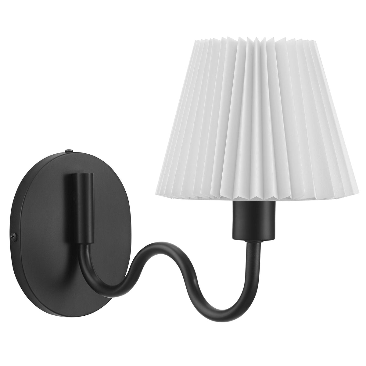 Wave Black Squiggle Arm Wall Sconce - Ornate Home