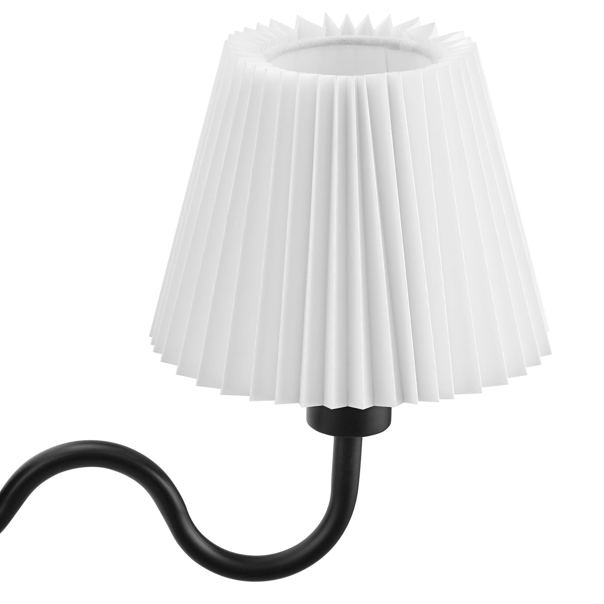 Wave Black Squiggle Arm Wall Sconce - Ornate Home