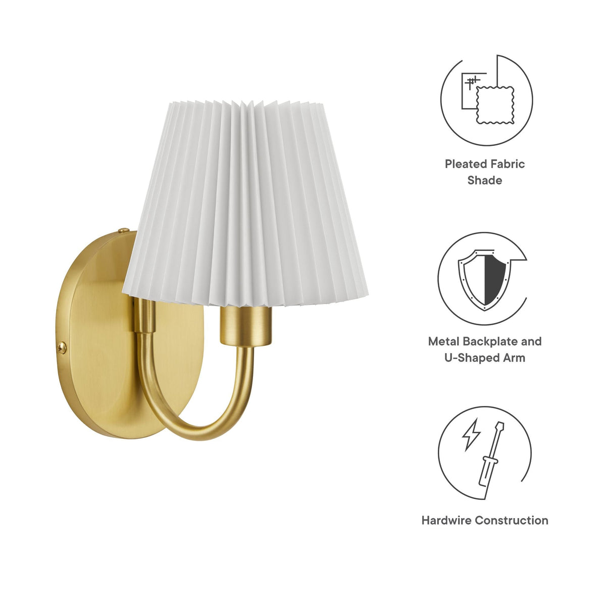 Wave Brass Wall Sconce - Ornate Home
