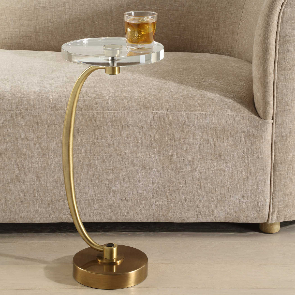 Waveney Brass Drink Table - Ornate Home