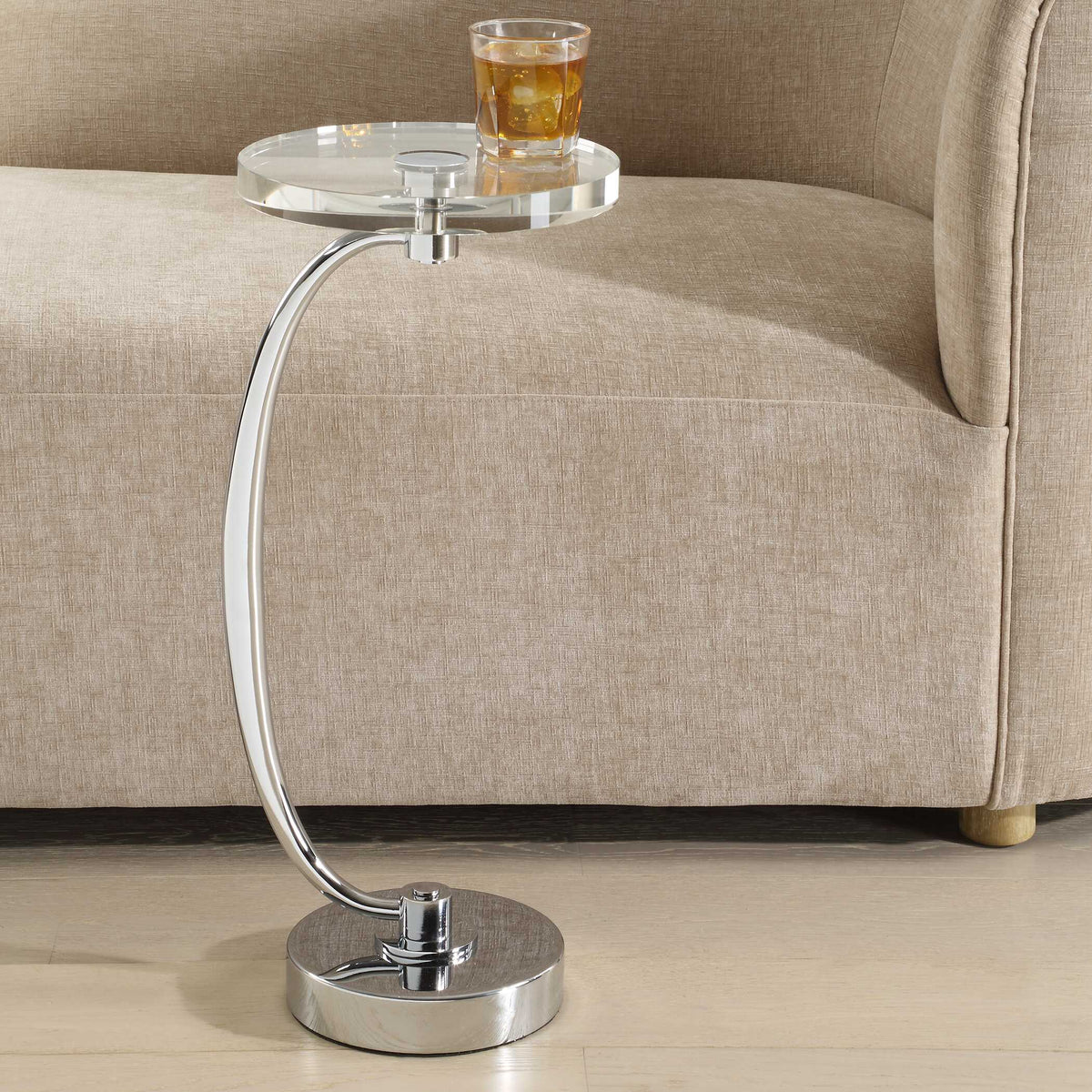 Waveney Nickel Drink Table - Ornate Home