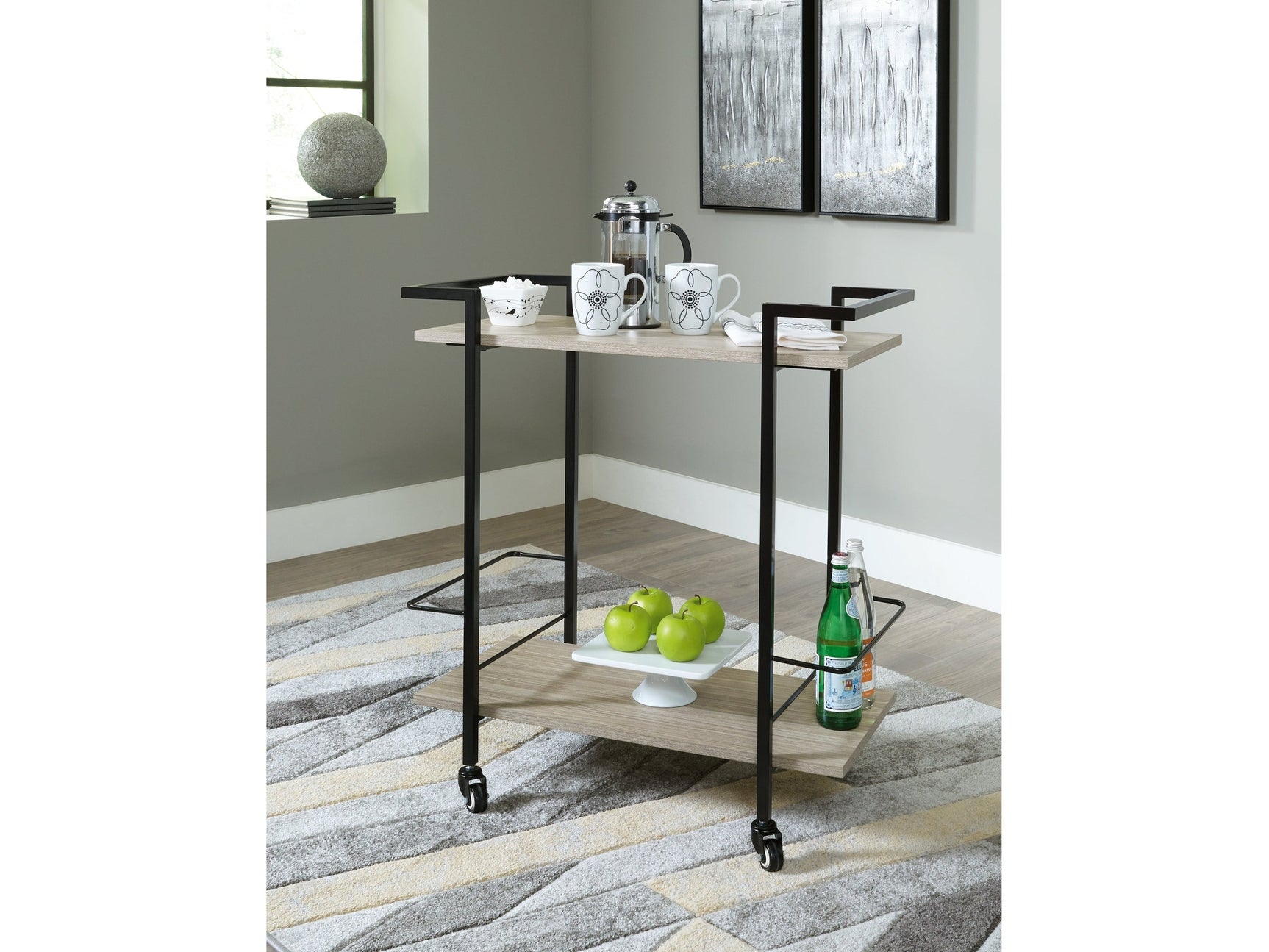 Waylowe Brown/Black Bar Cart (Online Special Price) - Ornate Home