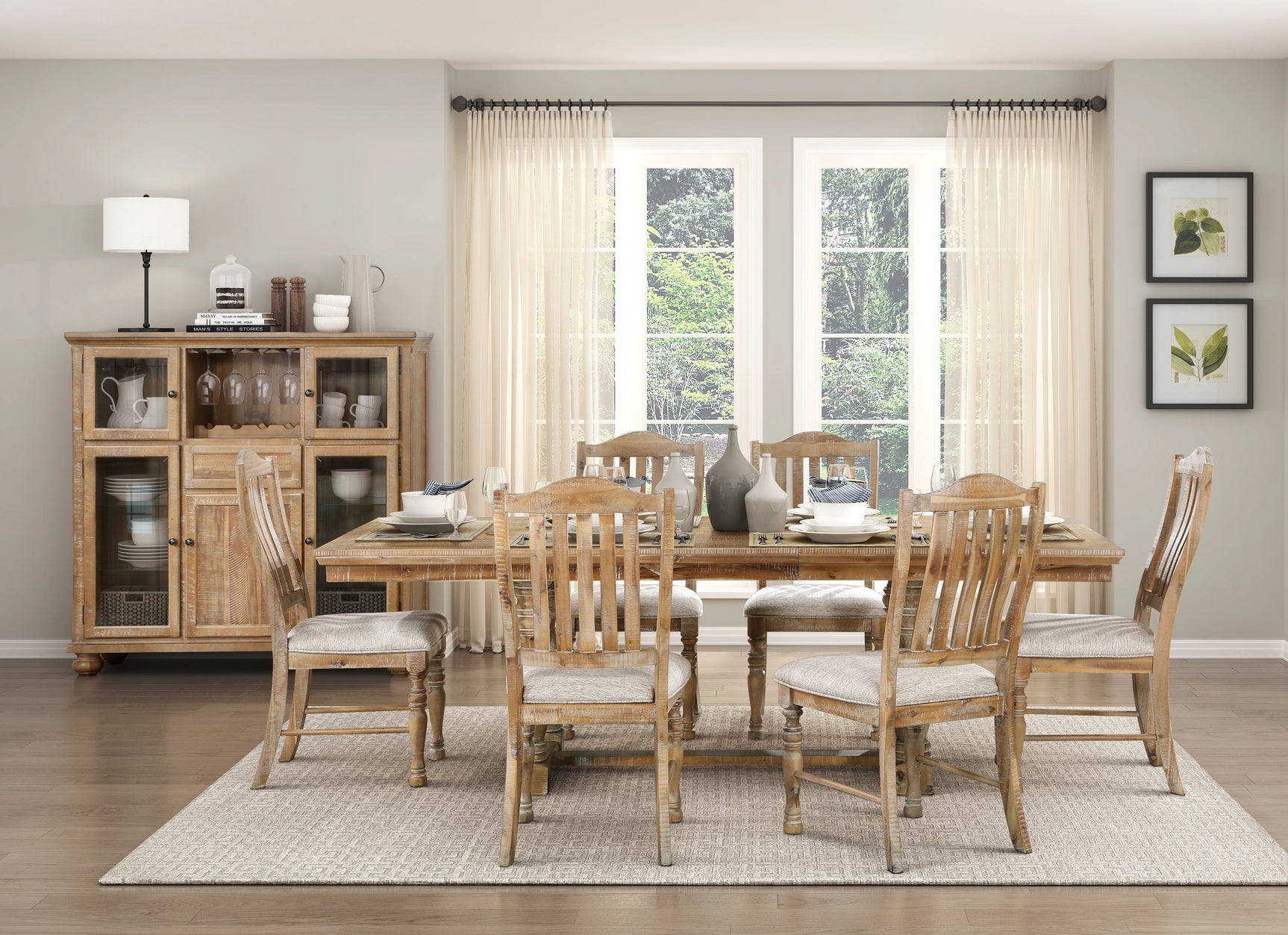 Weatherford Gray/Brown Side Chair (Set of 2) - Ornate Home