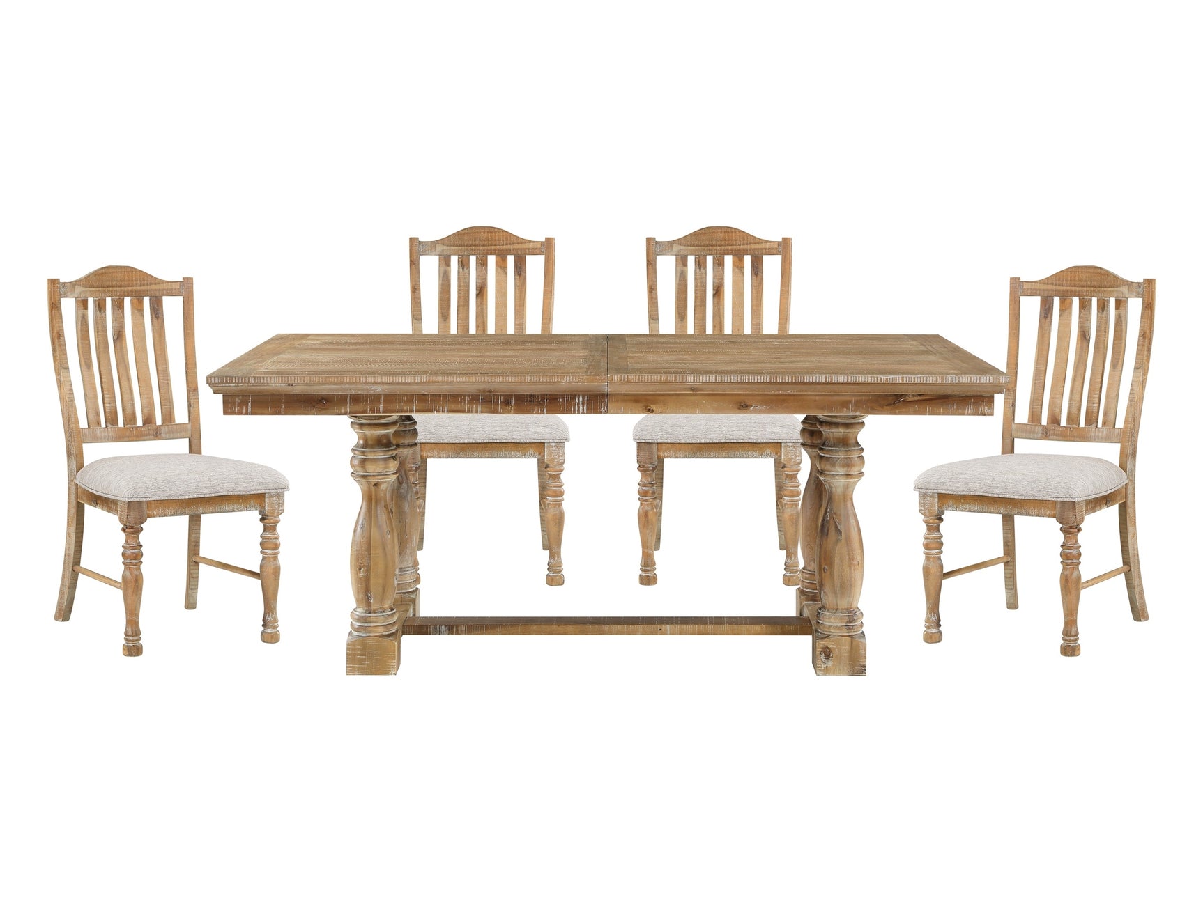 Weatherford Wheat-/ Gray 5-piece Dinig Table Set - Ornate Home