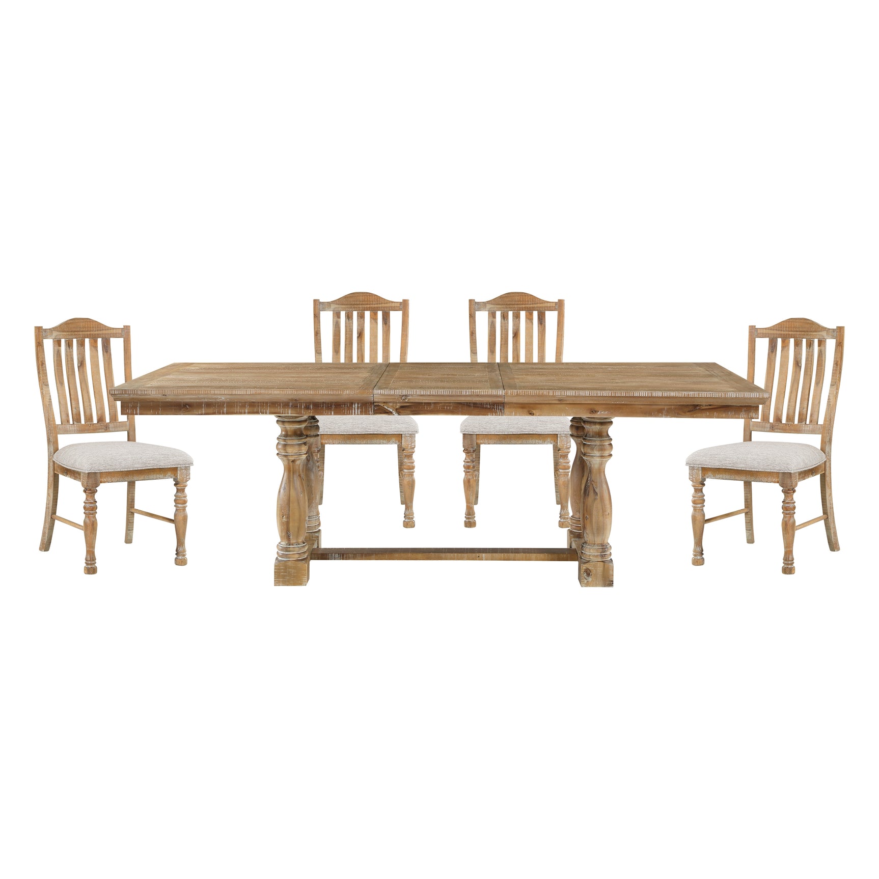 Weatherford Wheat-/ Gray 5-piece Dinig Table Set - Ornate Home