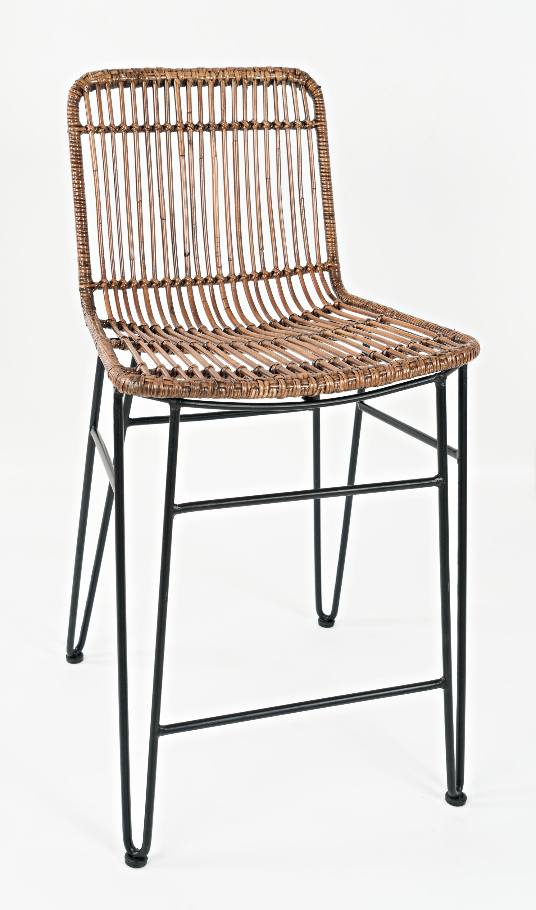 Weaver Brown Hairpin Counter Stool (Set of 2) - Ornate Home