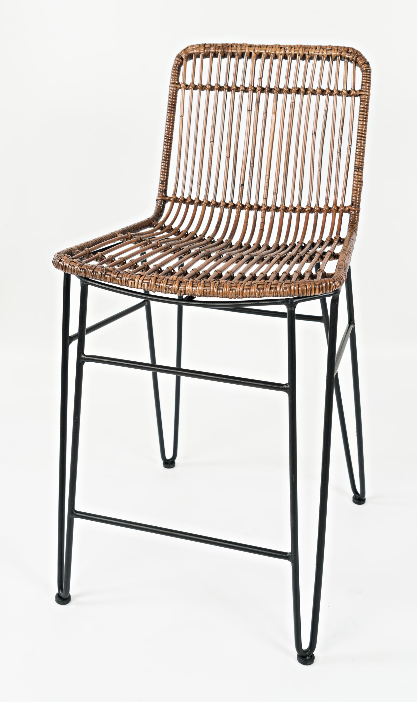 Weaver Brown Hairpin Counter Stool (Set of 2) - Ornate Home