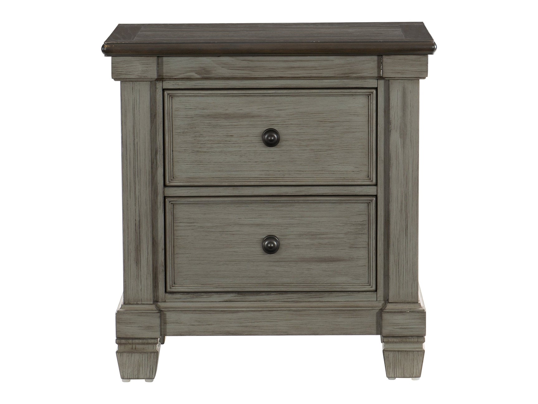 Weaver Coffee/Antique Gray Nightstand - Ornate Home
