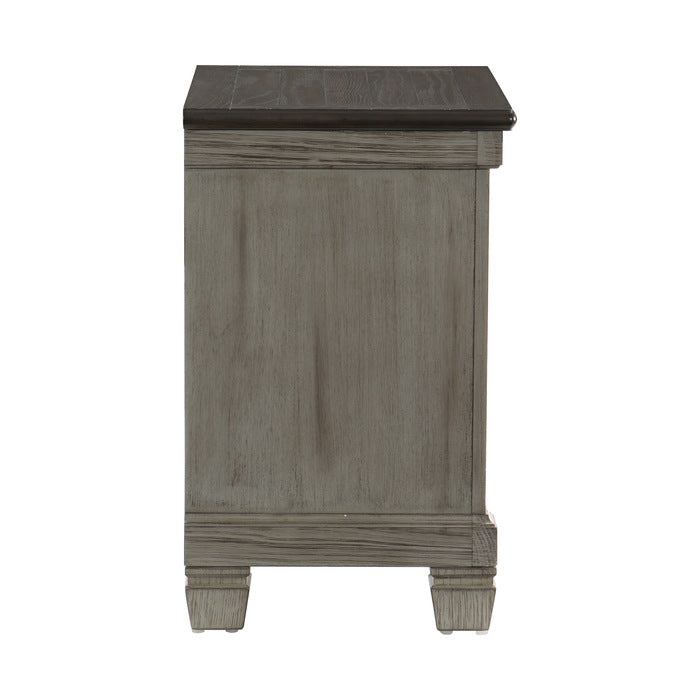 Weaver Coffee/Antique Gray Nightstand - Ornate Home