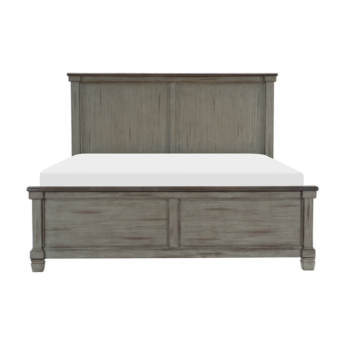 Weaver Coffee/ Antique Gray Queen Bed - Ornate Home