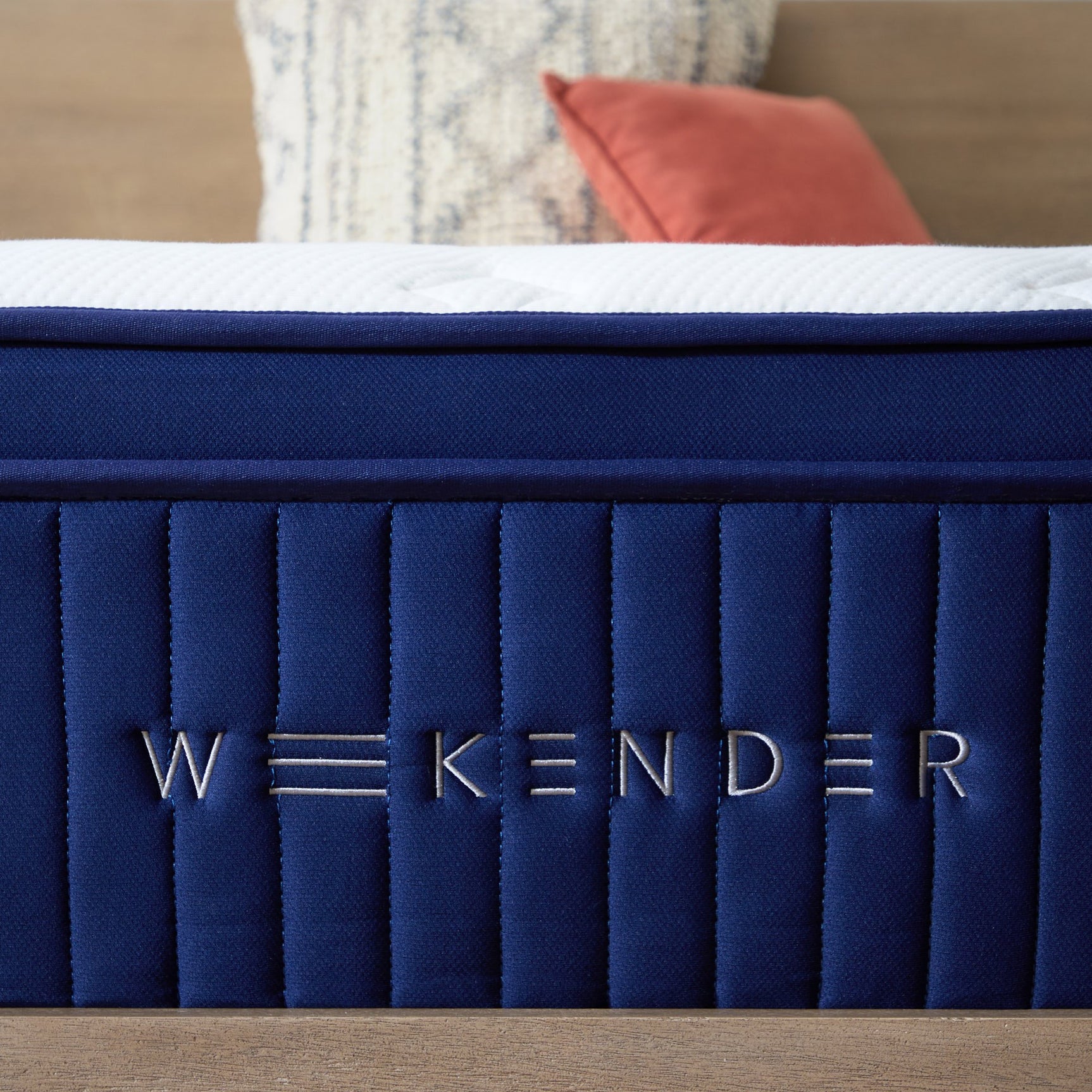 Weekender Blue/White Twin XL 13" Euro Top Hybrid Mattress - Ornate Home