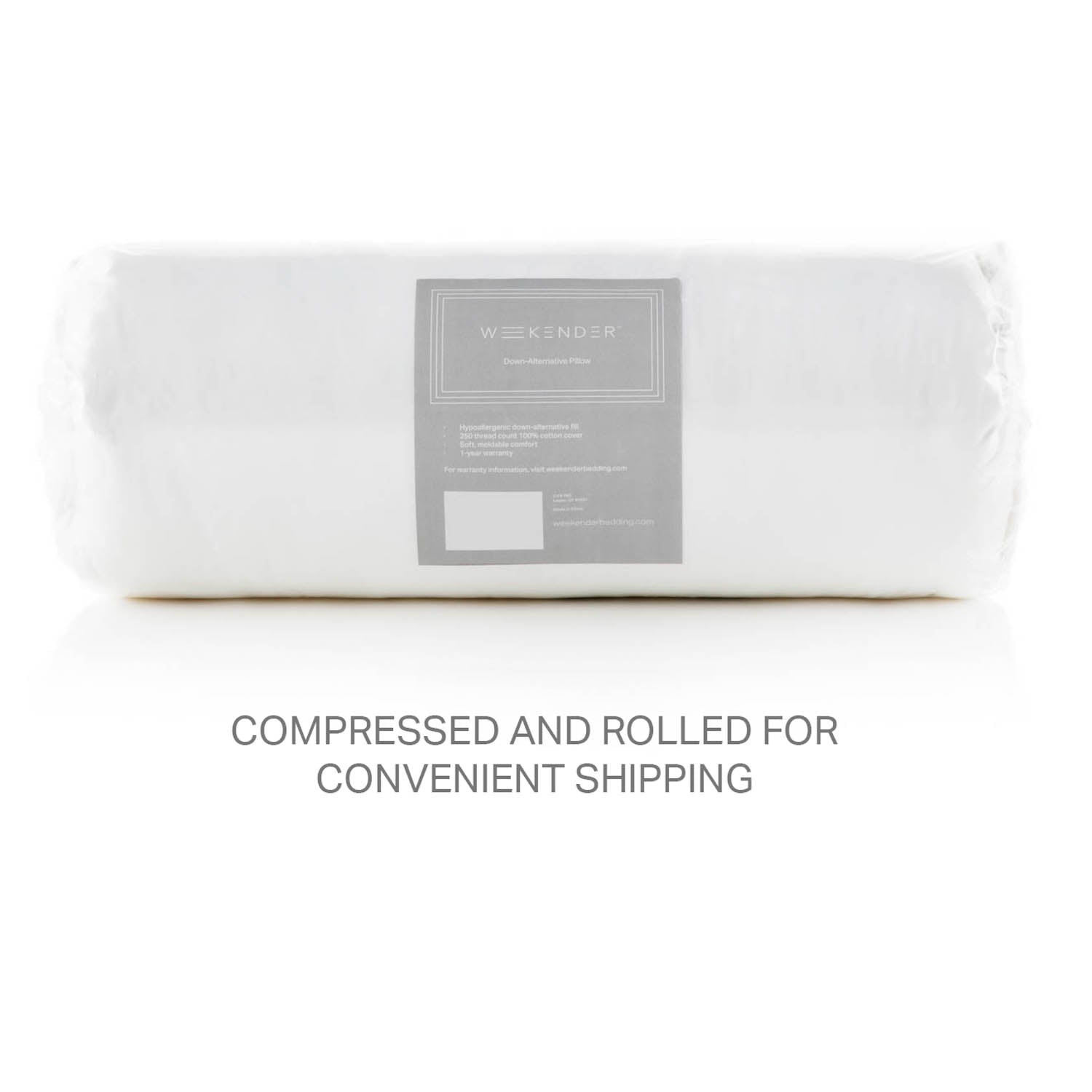 Weekender White/Blue Standard Down Alternative Pillow (2-Pack) - Ornate Home