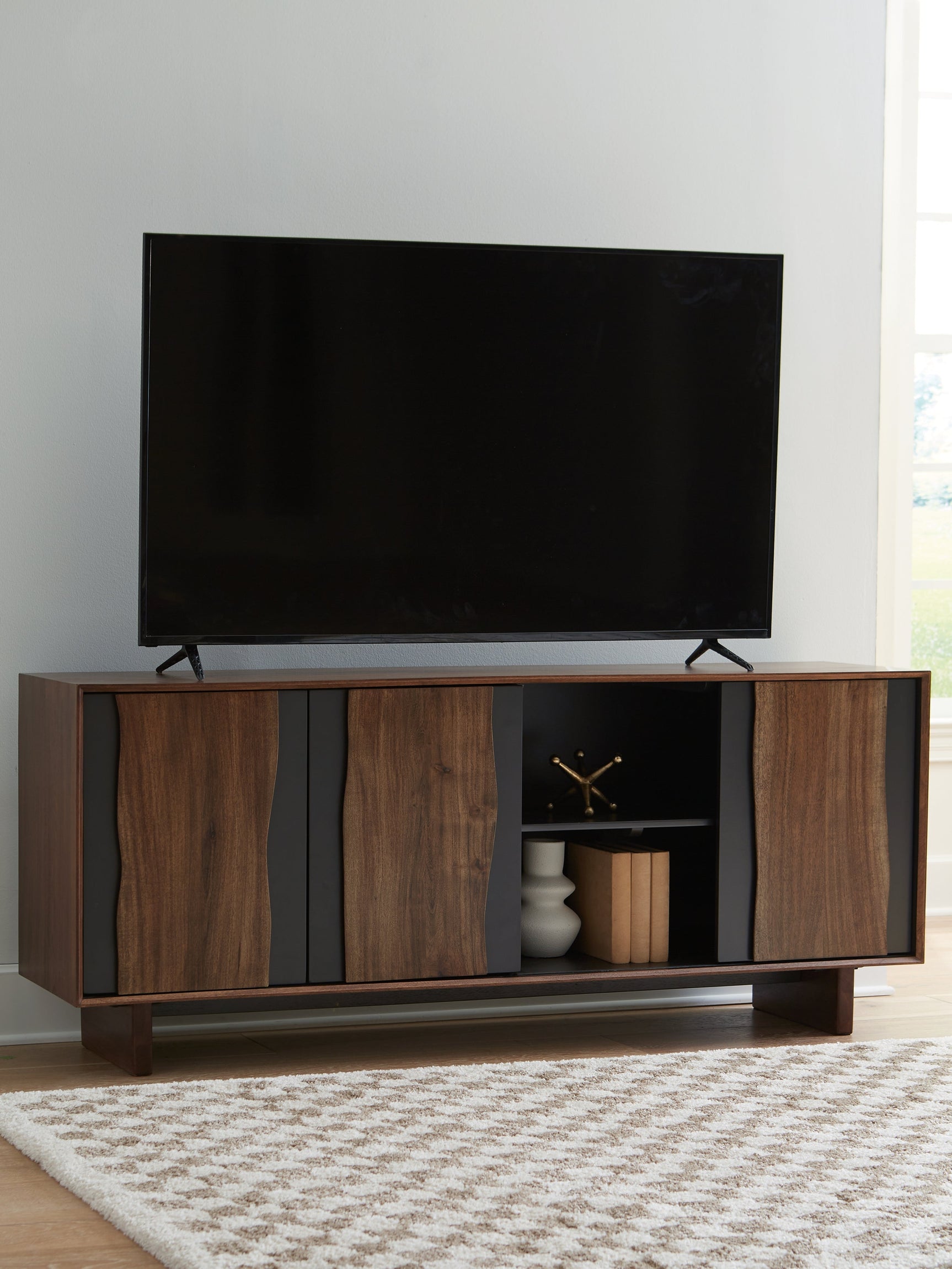Welby Brown/Charcoal Accent Cabinet (Online Special Price) - Ornate Home