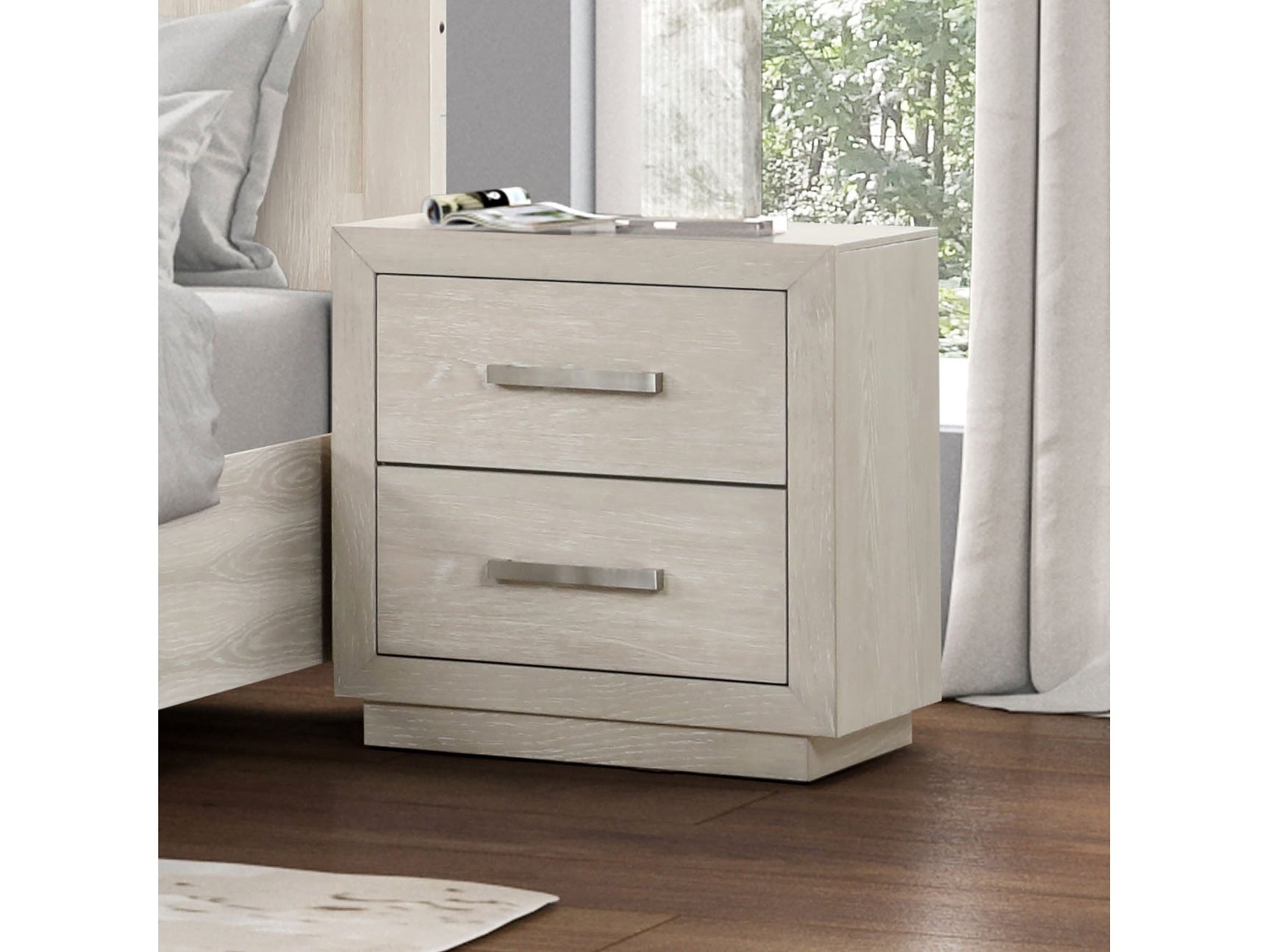 Wellingborough Light Gray Nightstand - Ornate Home
