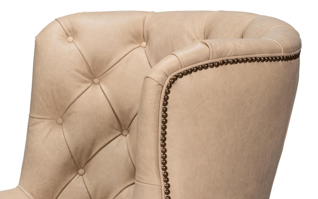 Welsh Cappuccion Leather Chair - Ornate Home