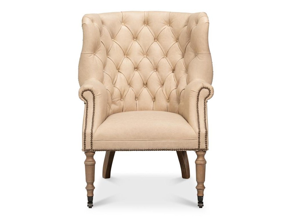 Welsh Cappuccion Leather Chair - Ornate Home