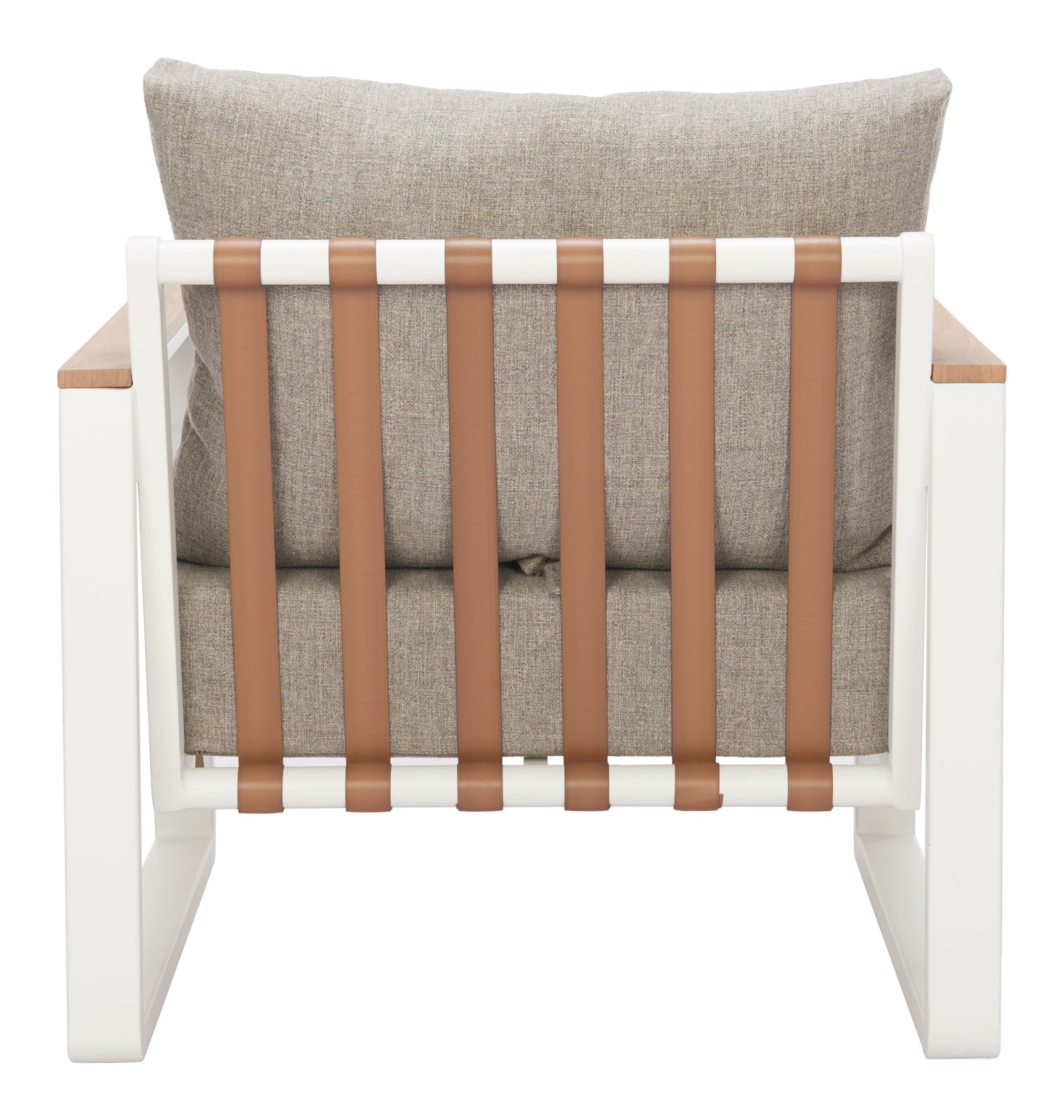 Welt Taupe & White Armchair