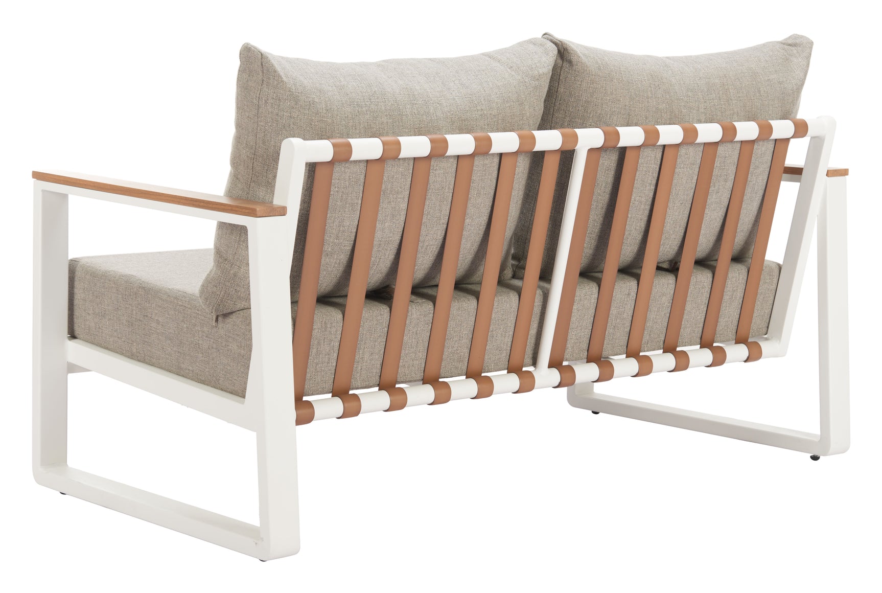 Welt Taupe & White Sofa