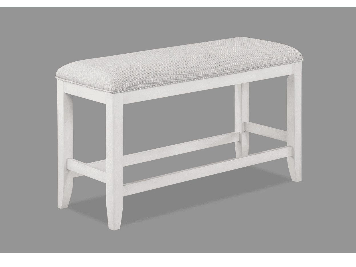Wendy White Counter Height Dining Bench - Ornate Home