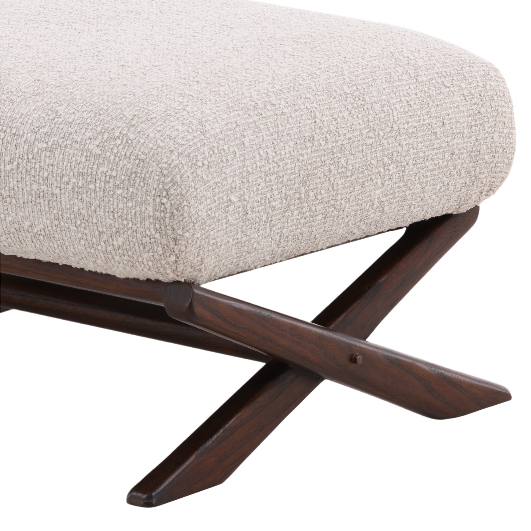 Wesson Cream Ottoman - Ornate Home