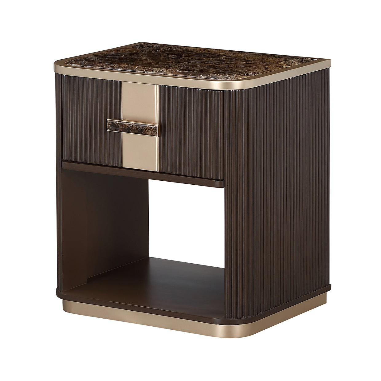 West Kensington Medium Espresso 1-Drawer Nightstand - Ornate Home