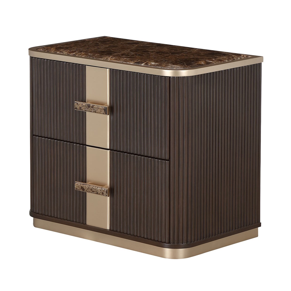 West Kensington Medium Espresso 2-Drawer Nightstand - Ornate Home