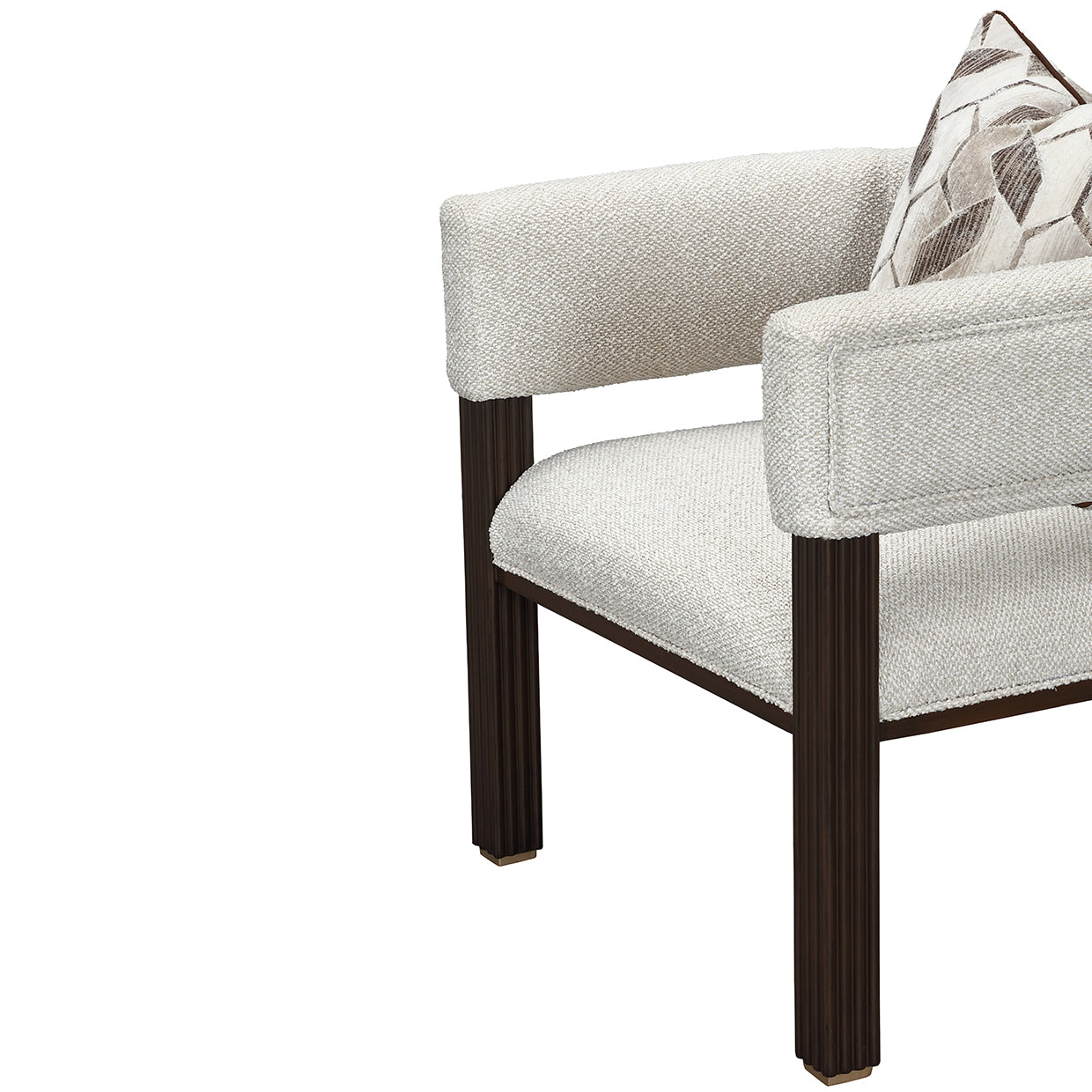 West Kensington Medium Espresso/Buff Accent Chair - Ornate Home