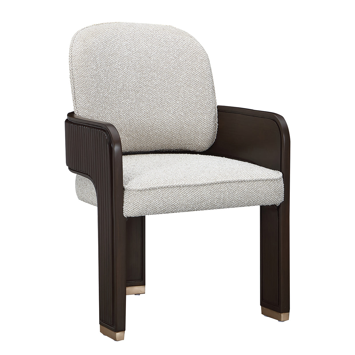 West Kensington Medium Espresso/Buff Dining Arm Chair - Ornate Home