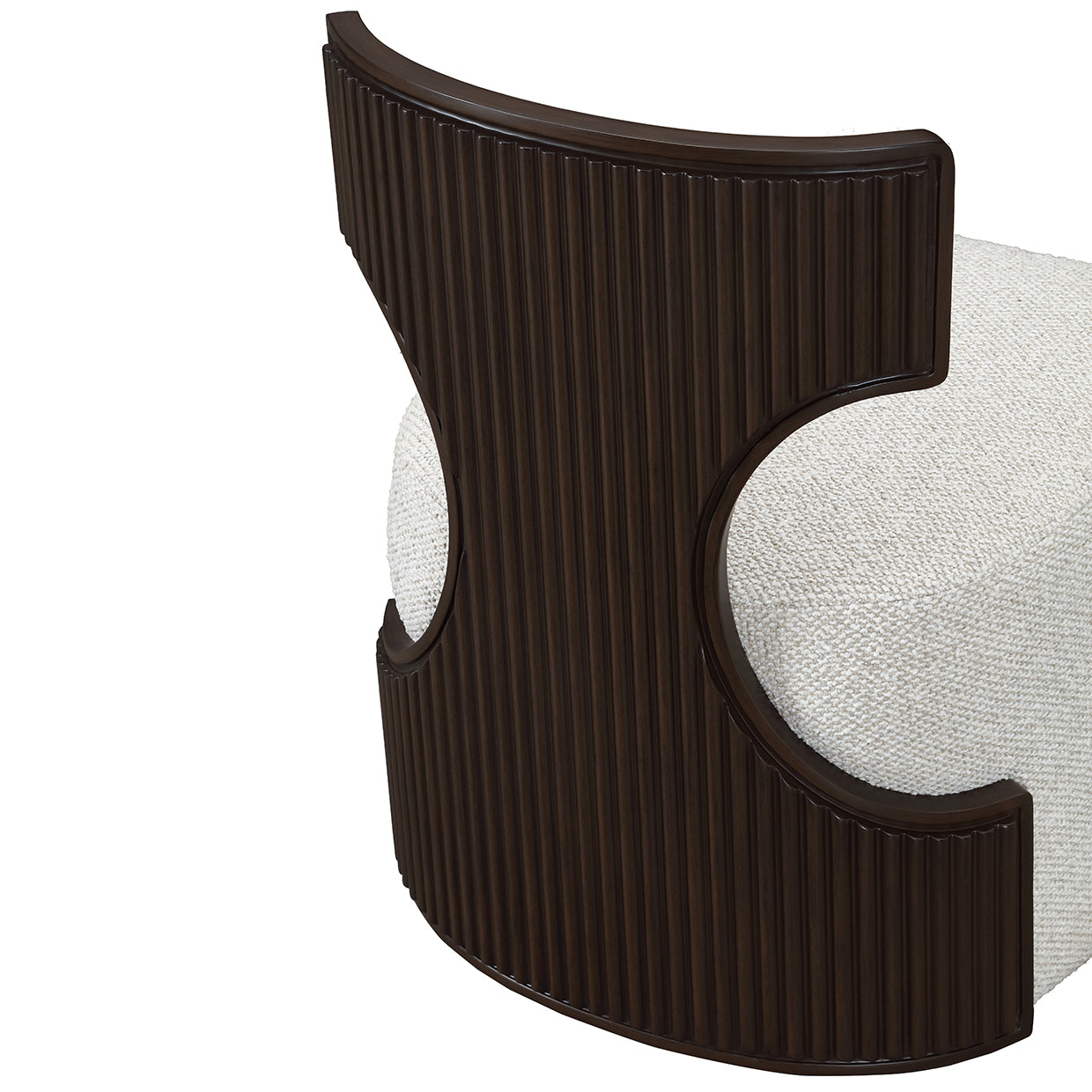 West Kensington Medium Espresso/Buff Vanity Chair - Ornate Home